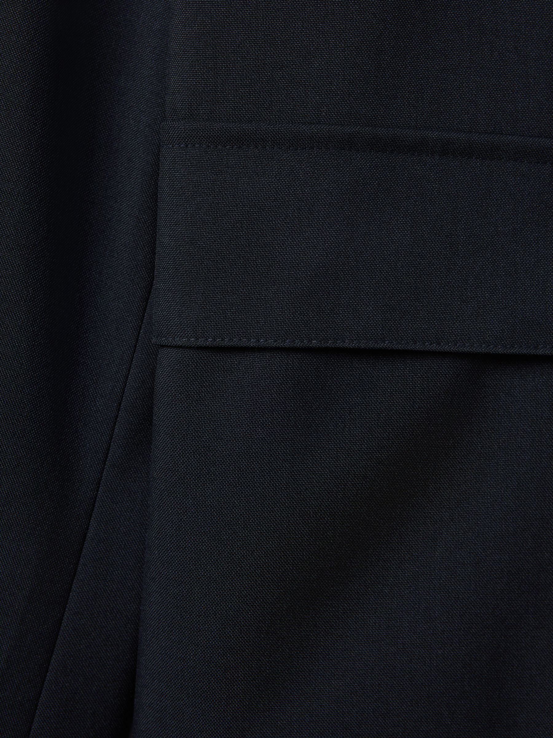 Funnel Neck Zip-Through Jacket in Navy - Image 6 of 6