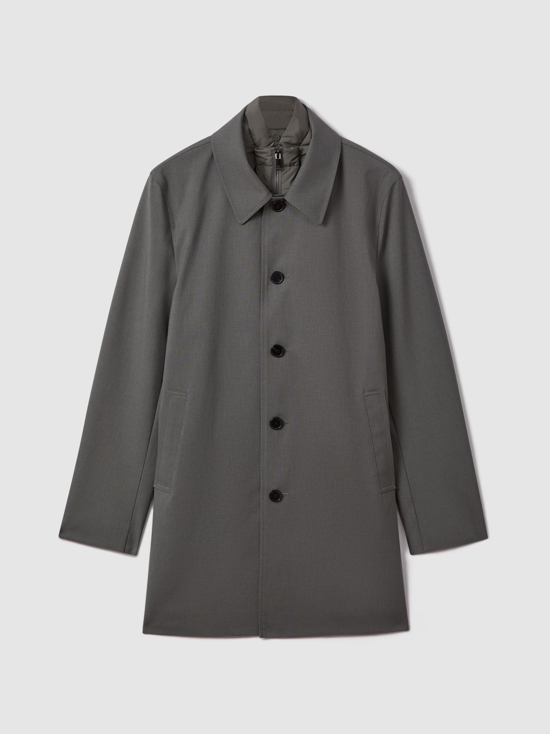 Jacket With Removable Funnel-Neck Insert in Green - Image 2 of 6