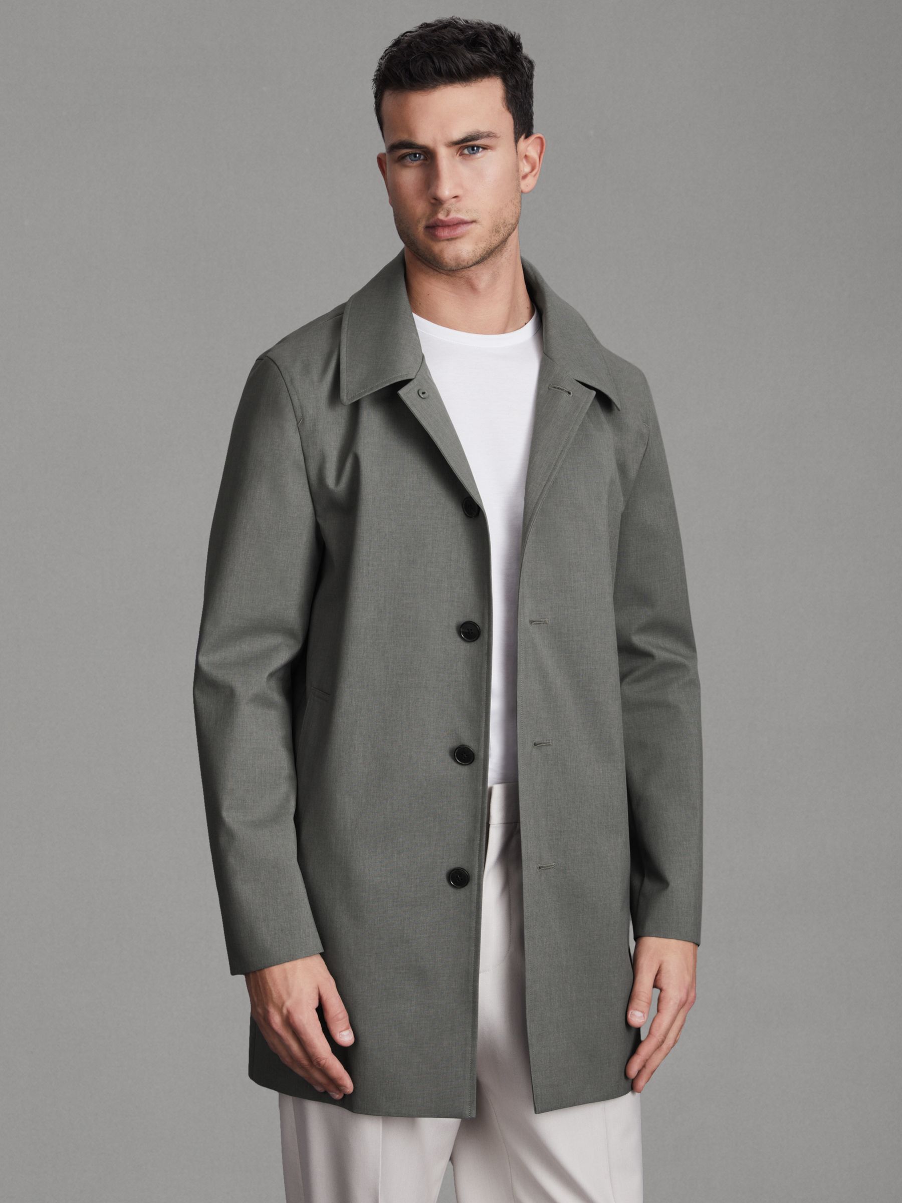 Jacket With Removable Funnel-Neck Insert in Green - Image 3 of 6