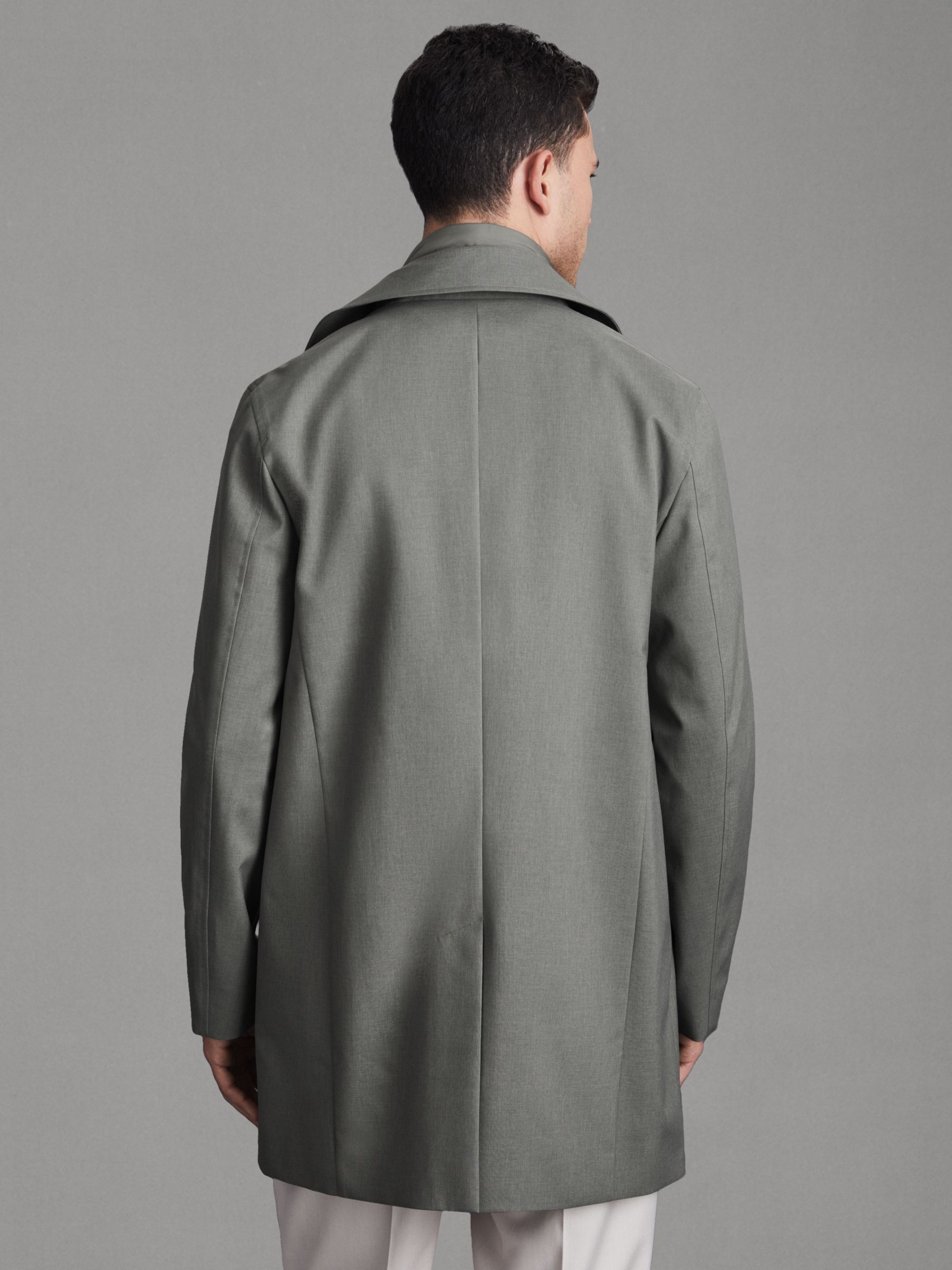 Reiss Jacket With Removable Funnel-Neck Insert in Green - REISS