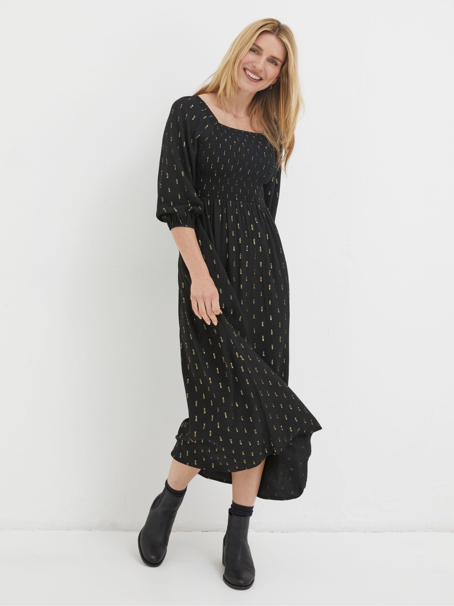 Black Chrome Midi Dress - Image 1 of 5