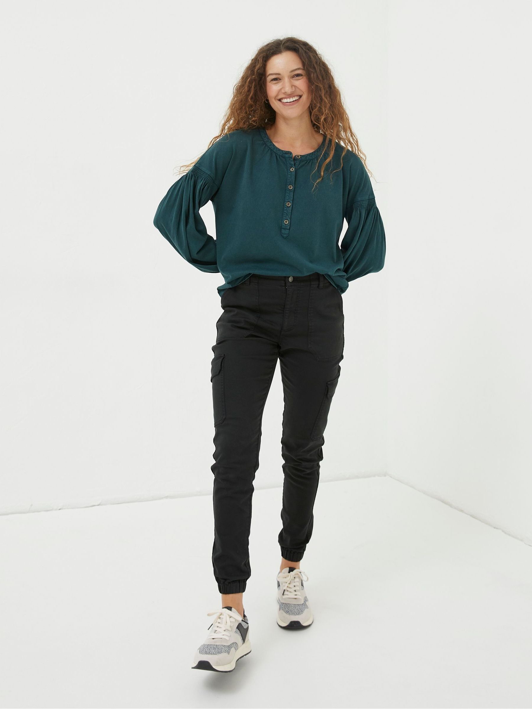Black Cargo Trousers - Image 3 of 5