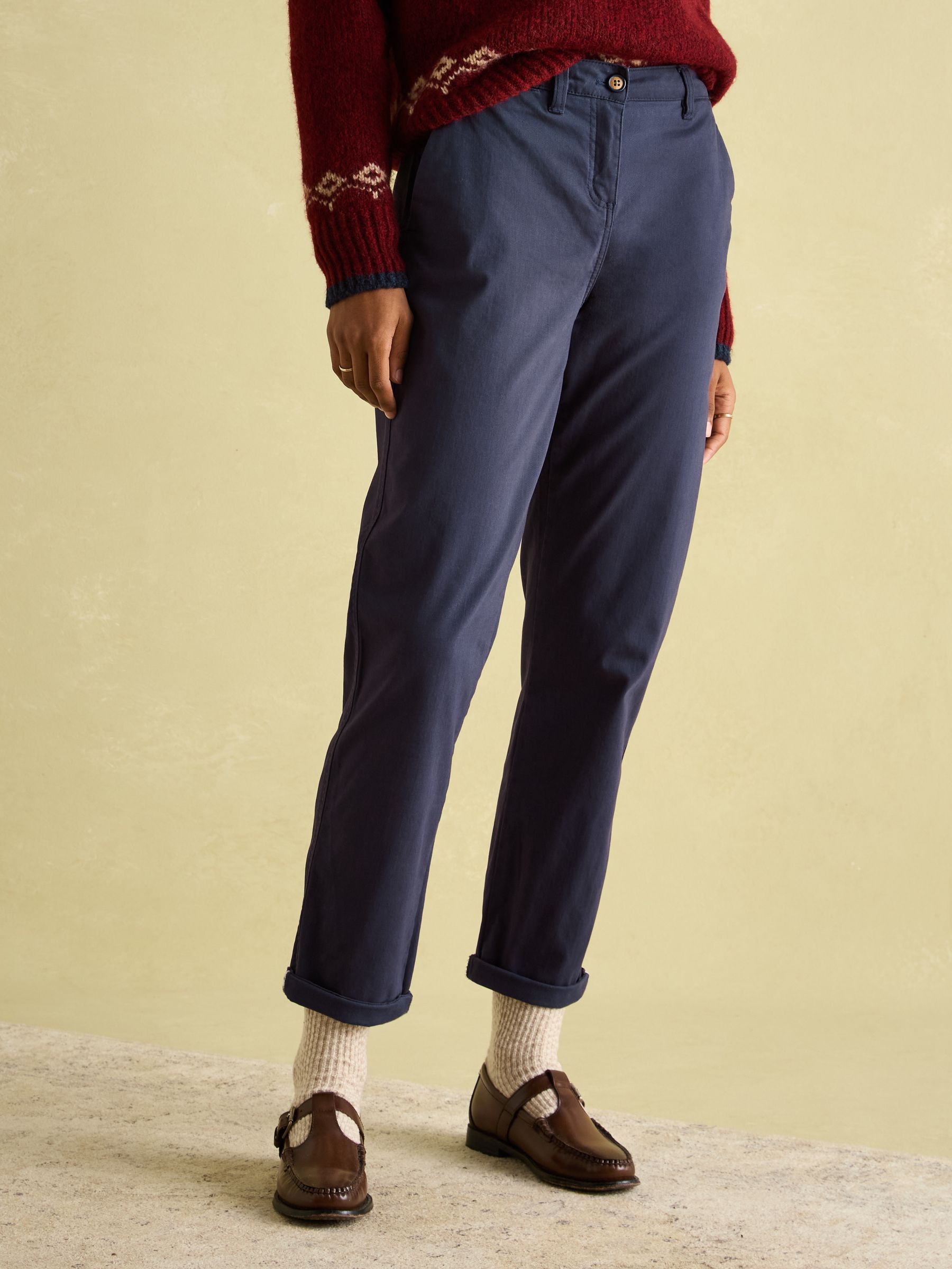Hesford Navy Blue Chino Trousers - Image 1 of 5