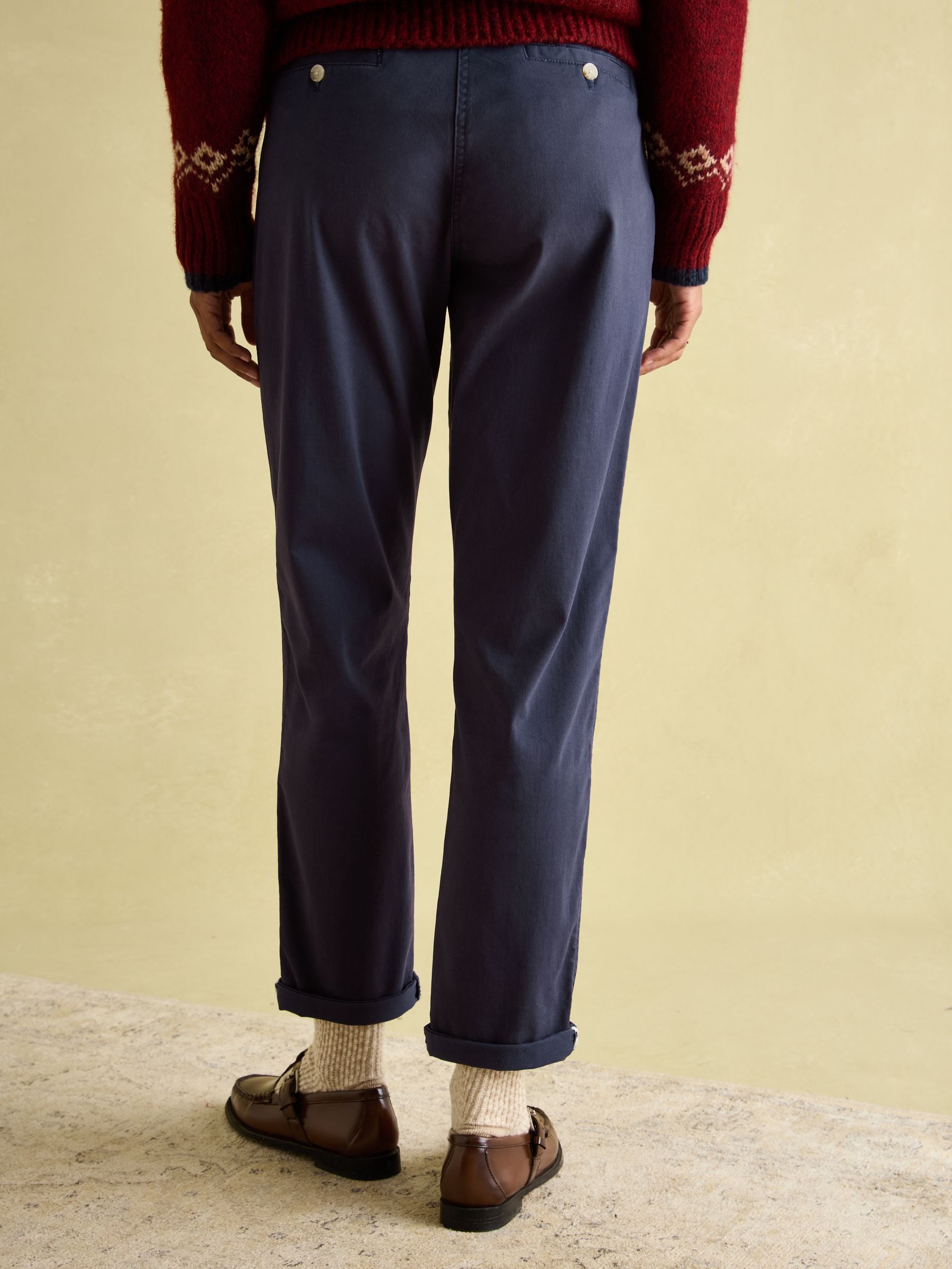 Hesford Navy Blue Chino Trousers - Image 2 of 5 Hesford Navy Blue Chino Trousers - Image 2 of 5