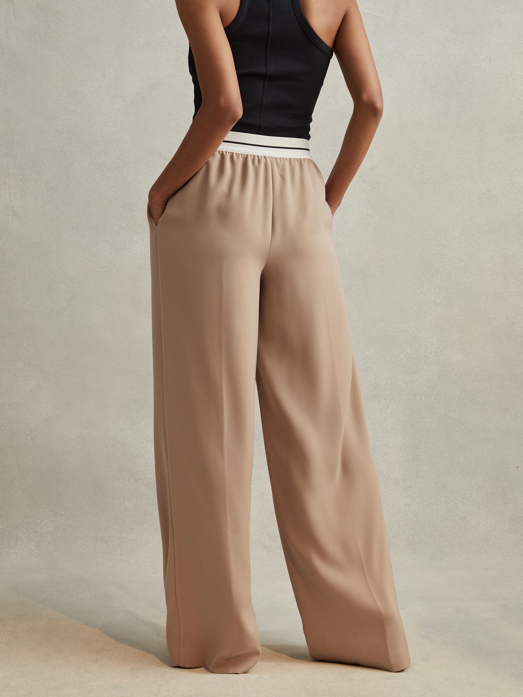 Abigail Stone Petite Wide Leg Elasticated Trousers - Image 5 of 7