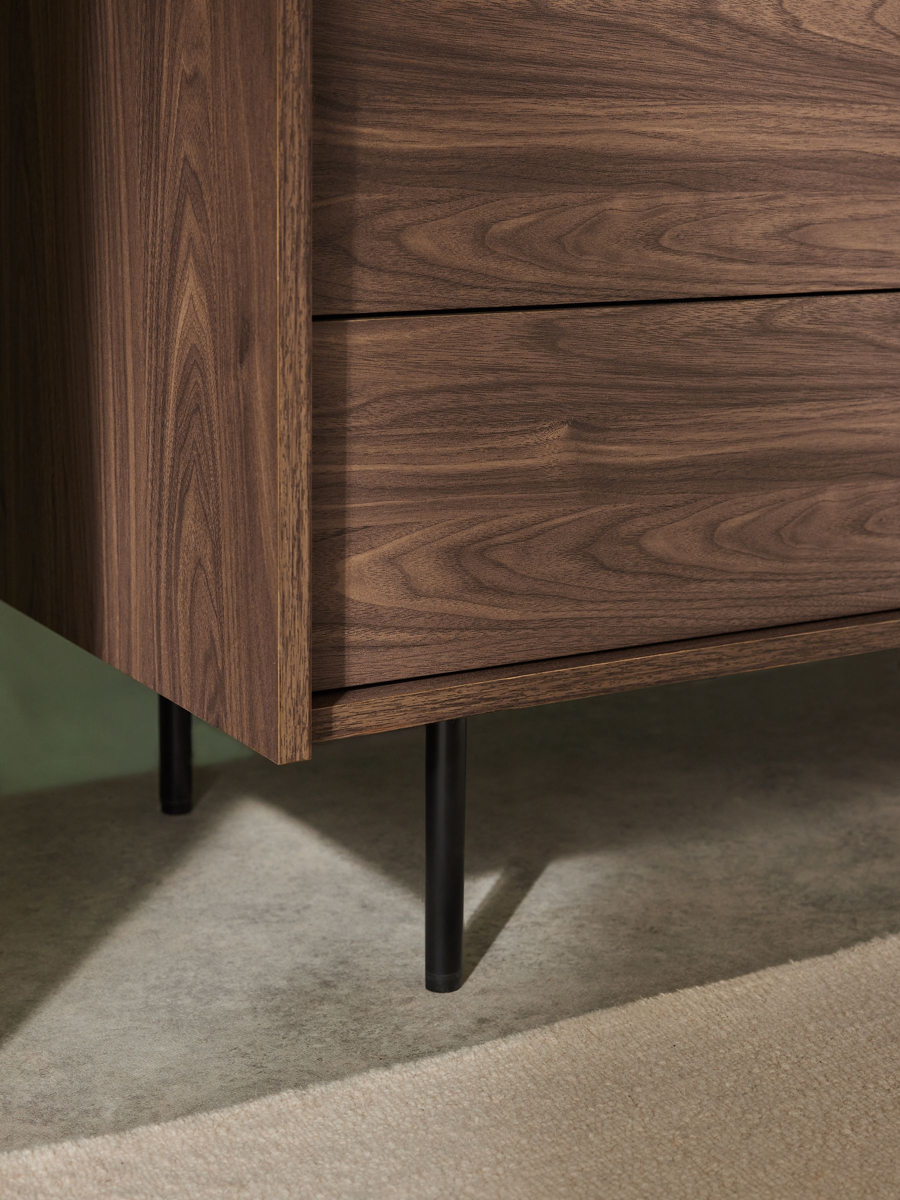 Blaze Triple, 3 drawers Wardrobe in Dark Walnut Effect - Image 5 of 6