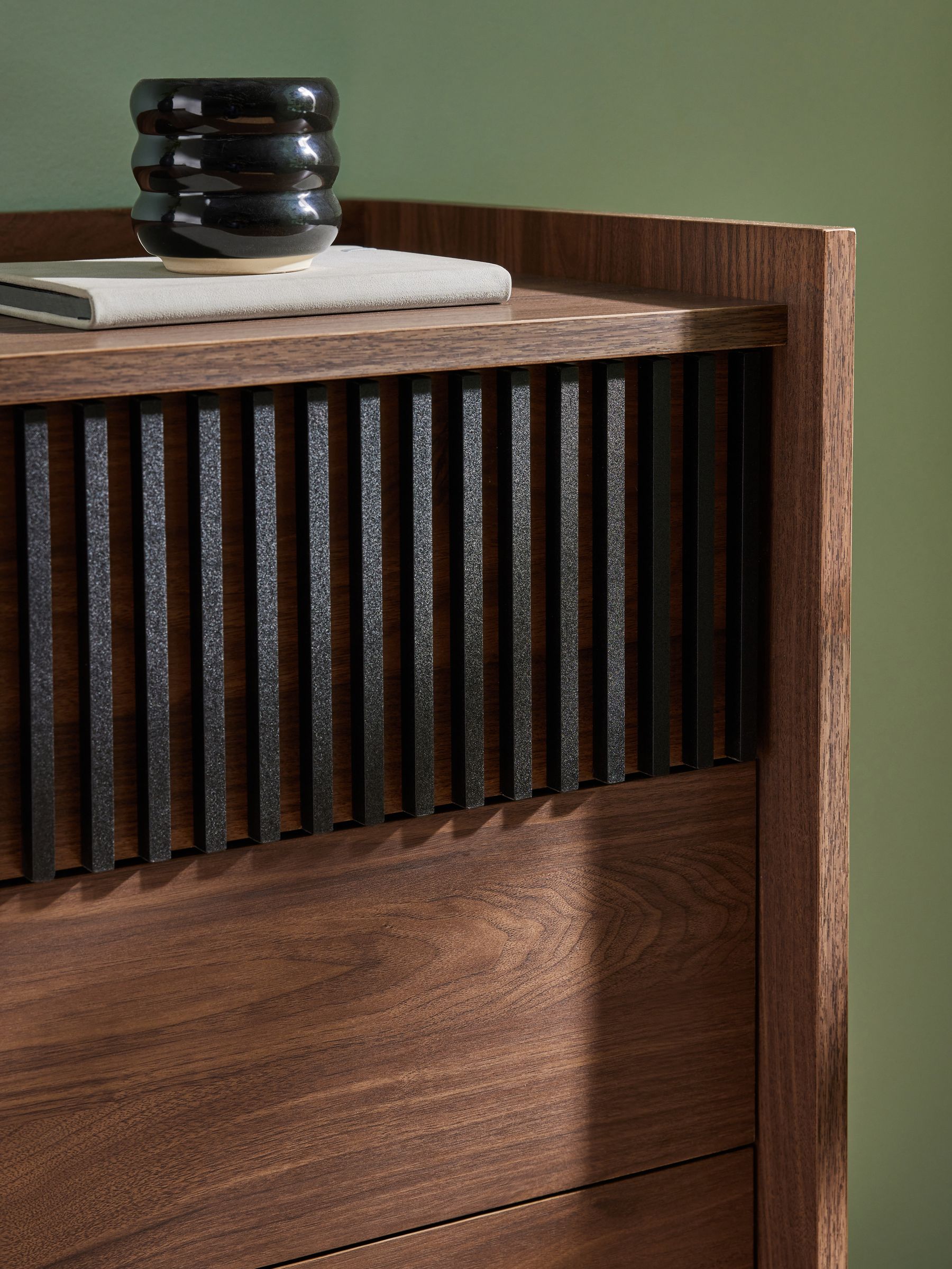 Blaze 3 Drawer Chest of Drawers in Dark Walnut Effect - Image 3 of 5