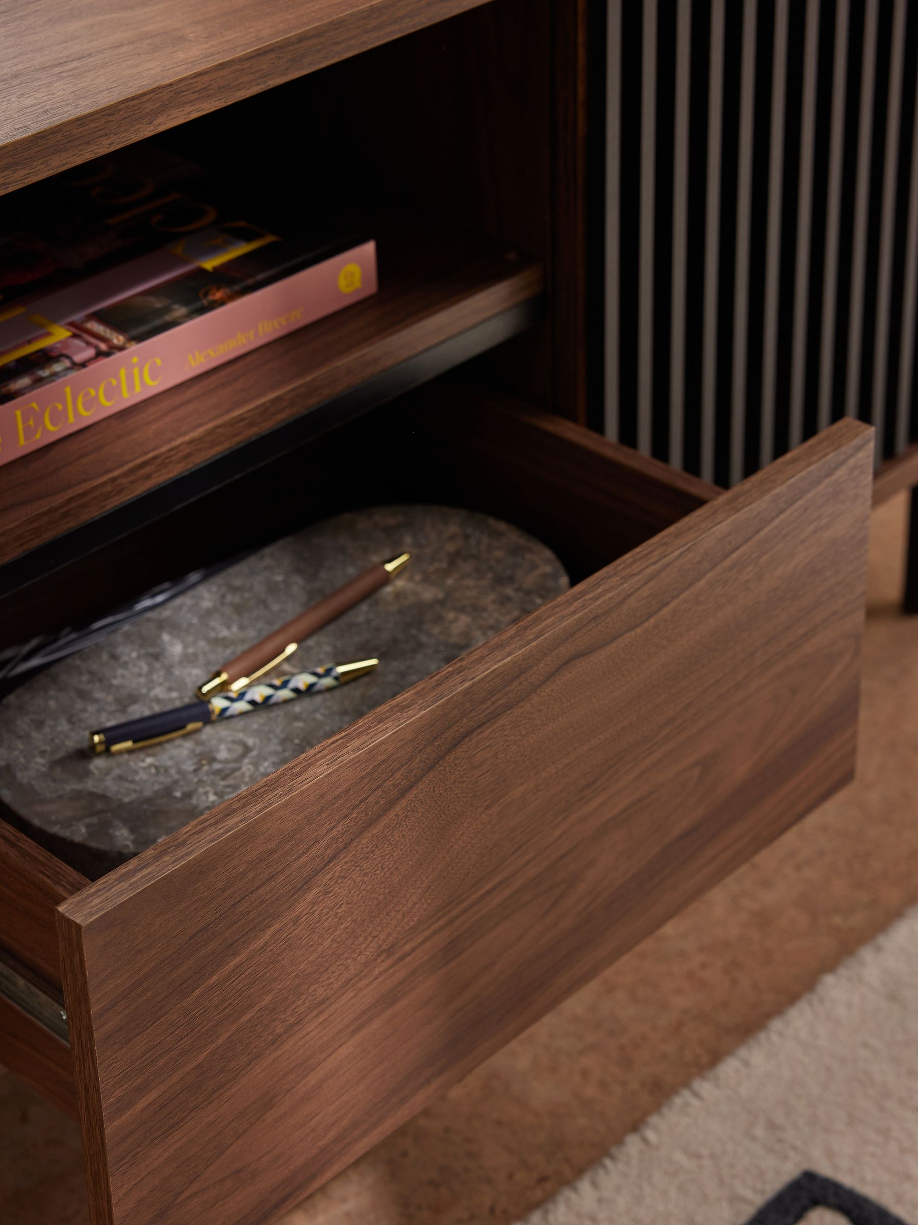 Blaze Corner Up to 50 Inch TV Unit in Dark Walnut Effect - Image 3 of 4