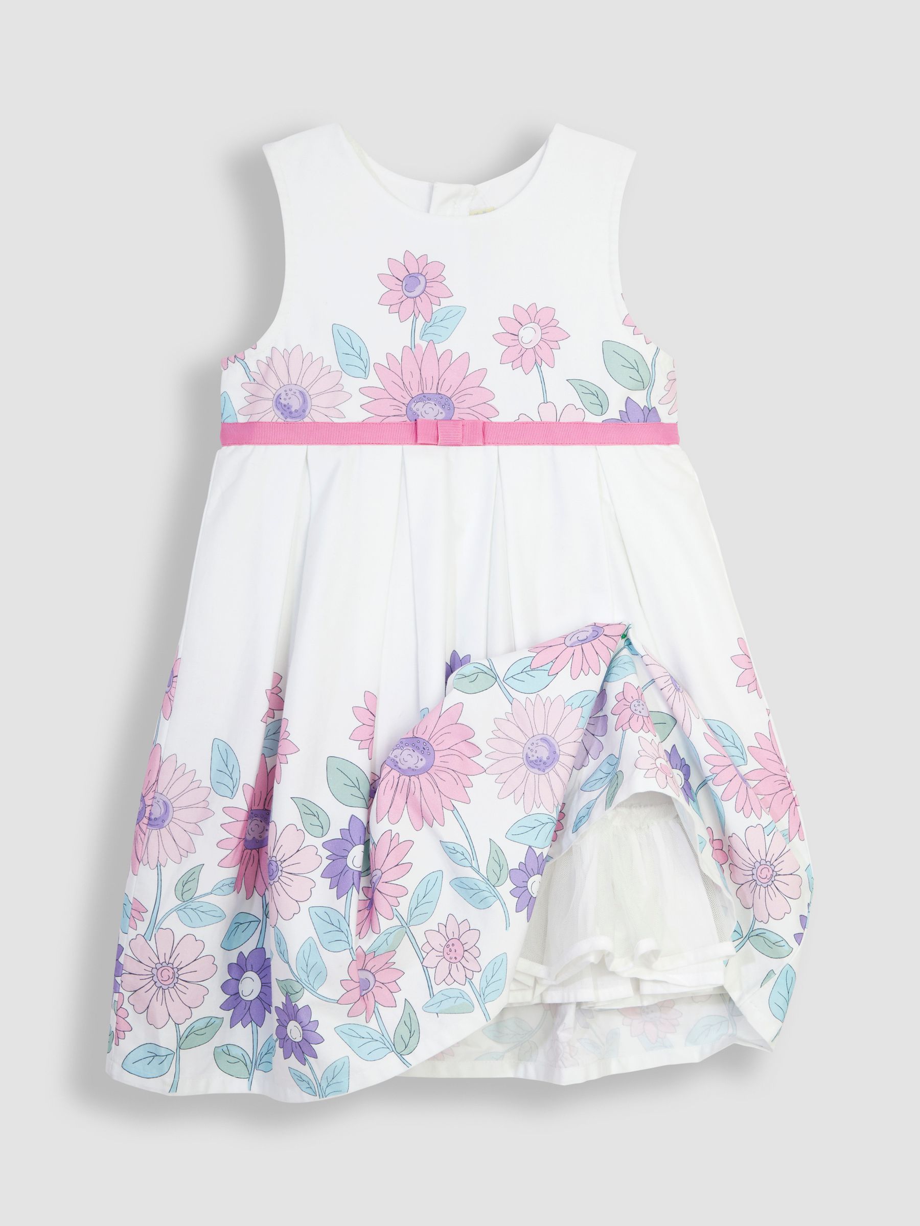 White Sunflower Pretty Pleated Party Dress - Image 2 of 3
