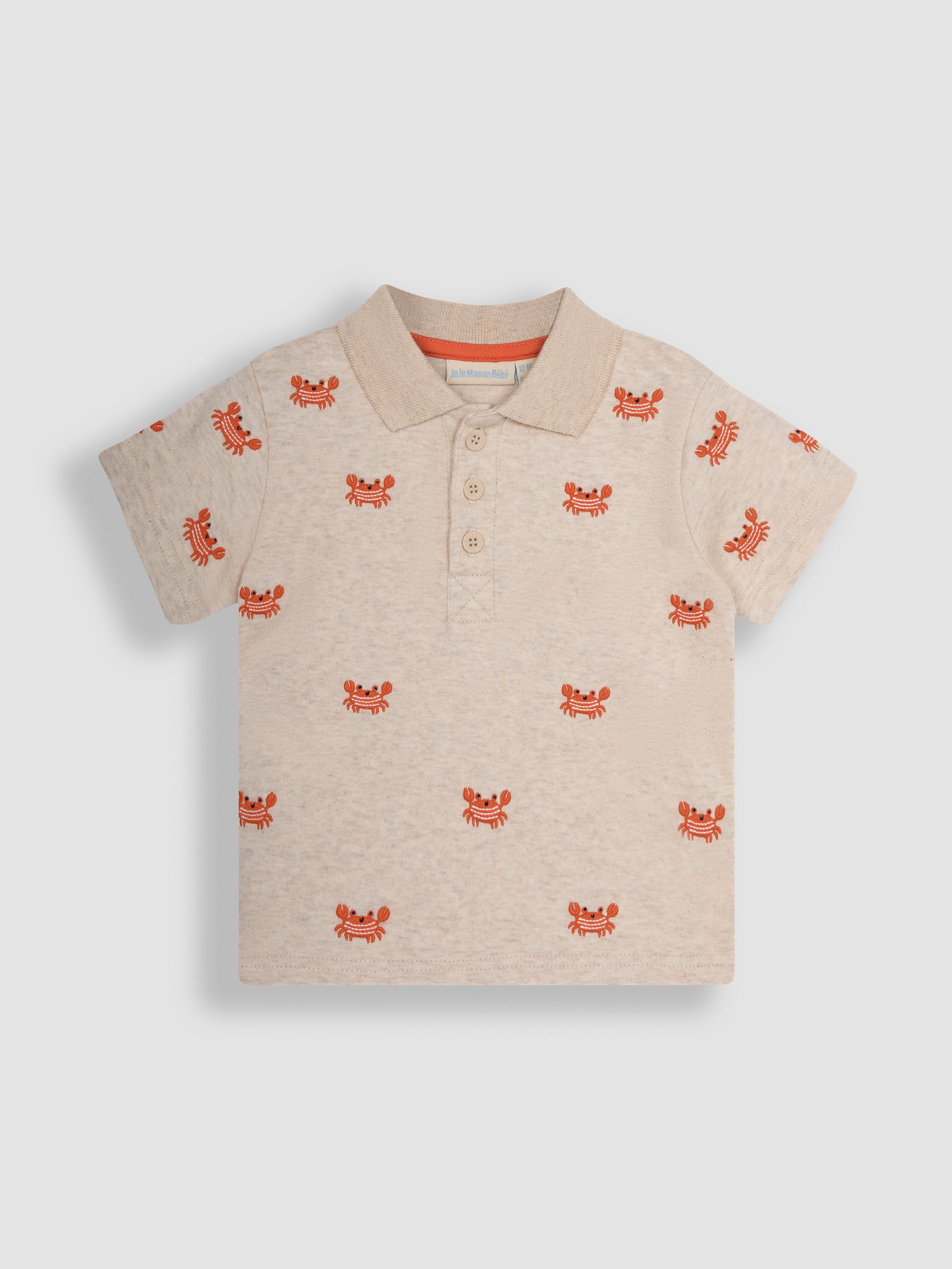 Natural Crab Embroidered Polo Shirt - Image 2 of 4