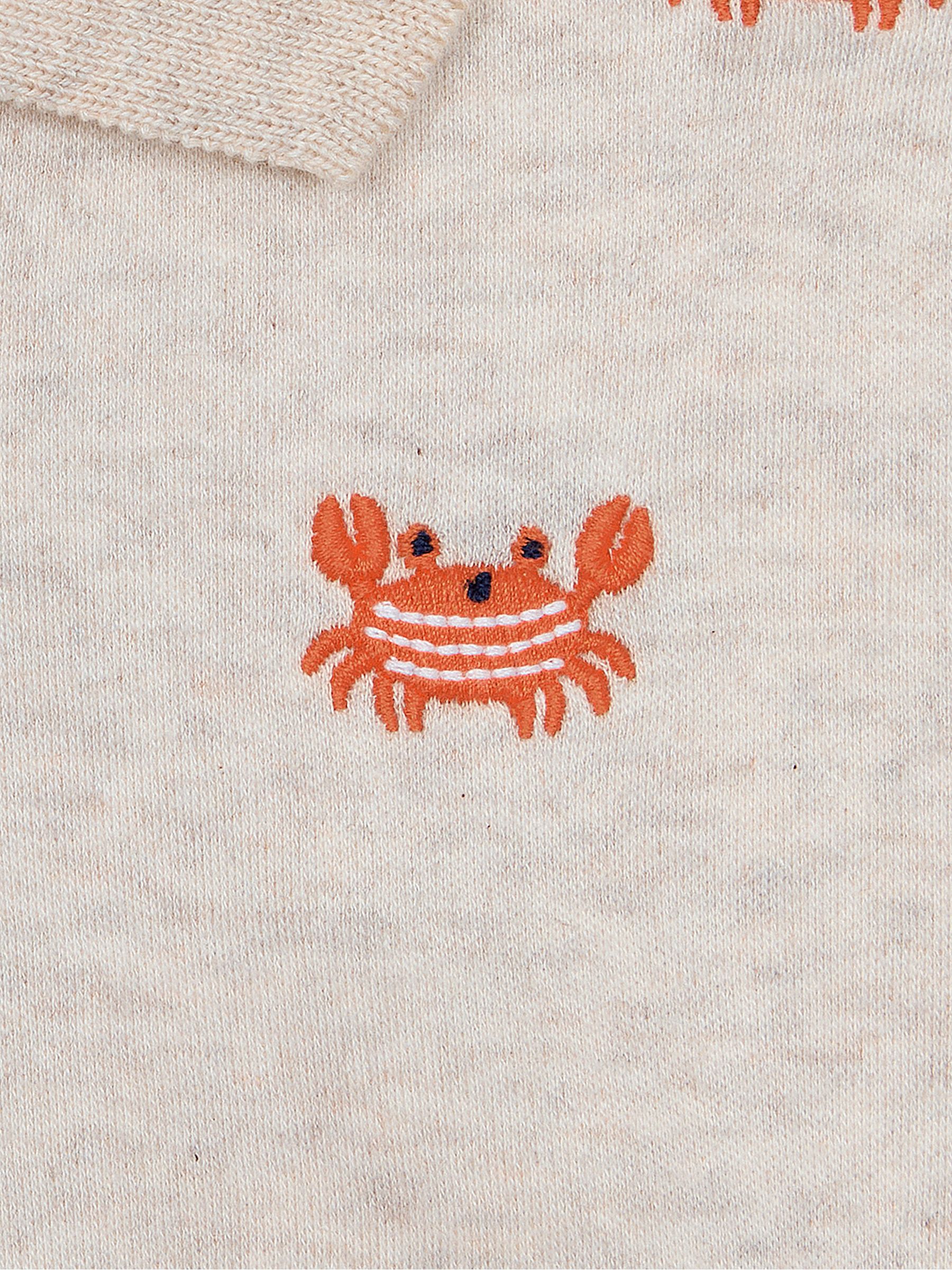 Natural Crab Embroidered Polo Shirt - Image 4 of 4