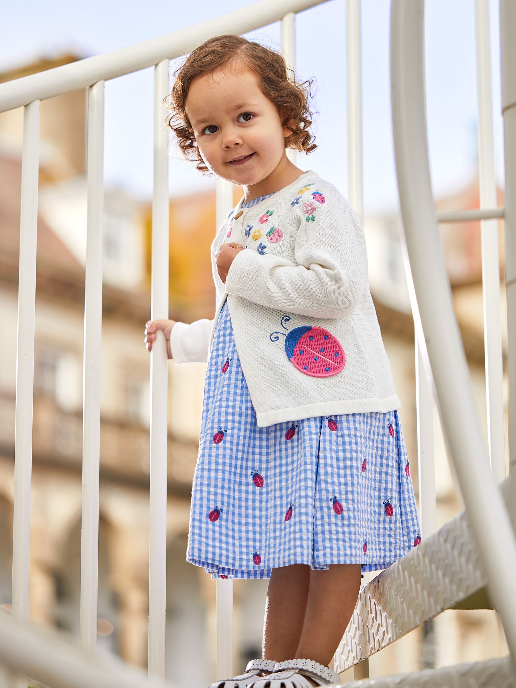 Cream Ladybird Novelty Pocket Cardigan - Image 1 of 6