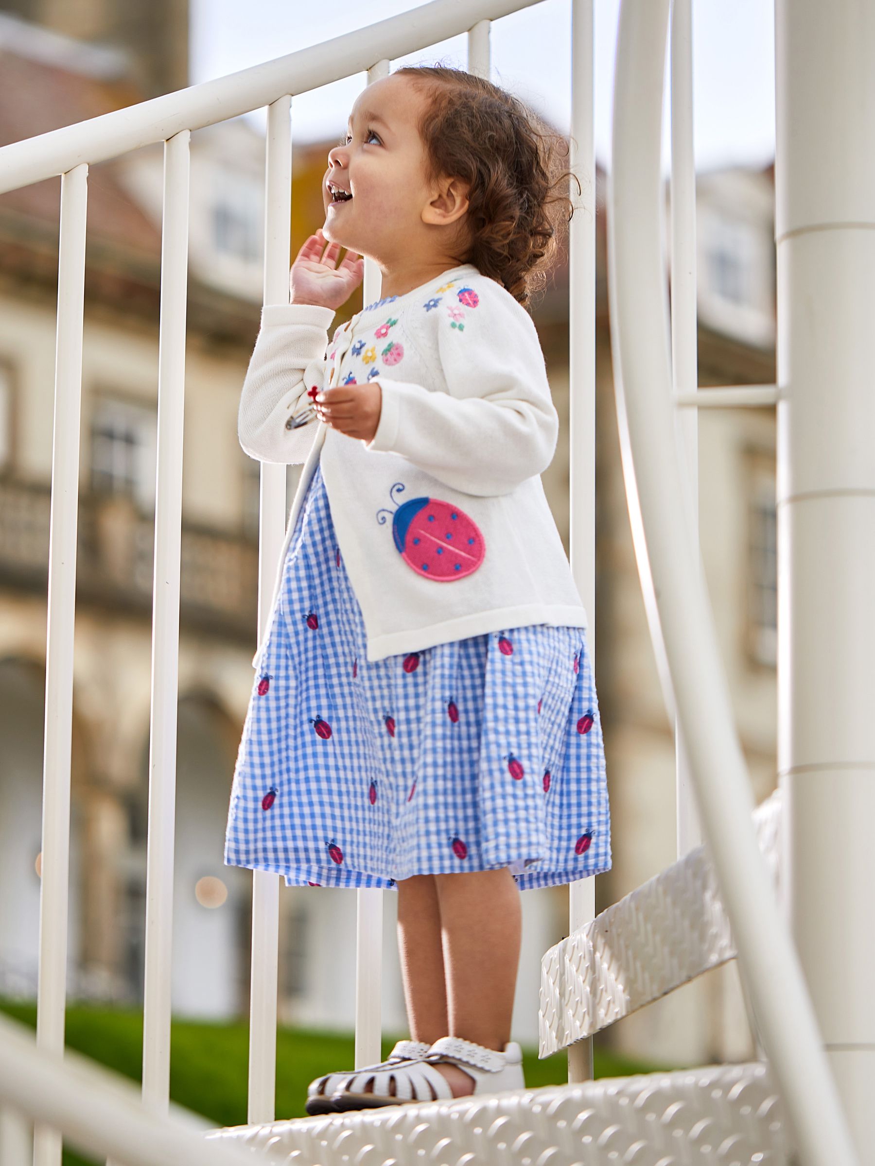 Cream Ladybird Novelty Pocket Cardigan - Image 2 of 6