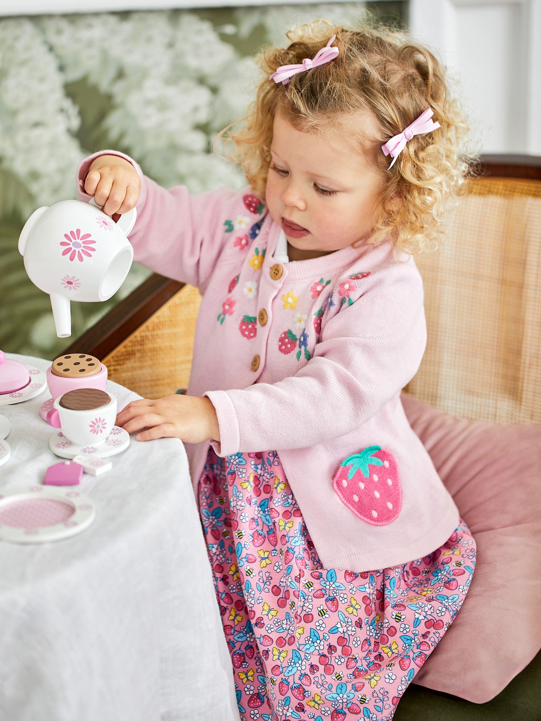 Pink Strawberry Novelty Pocket Cardigan - Image 1 of 6