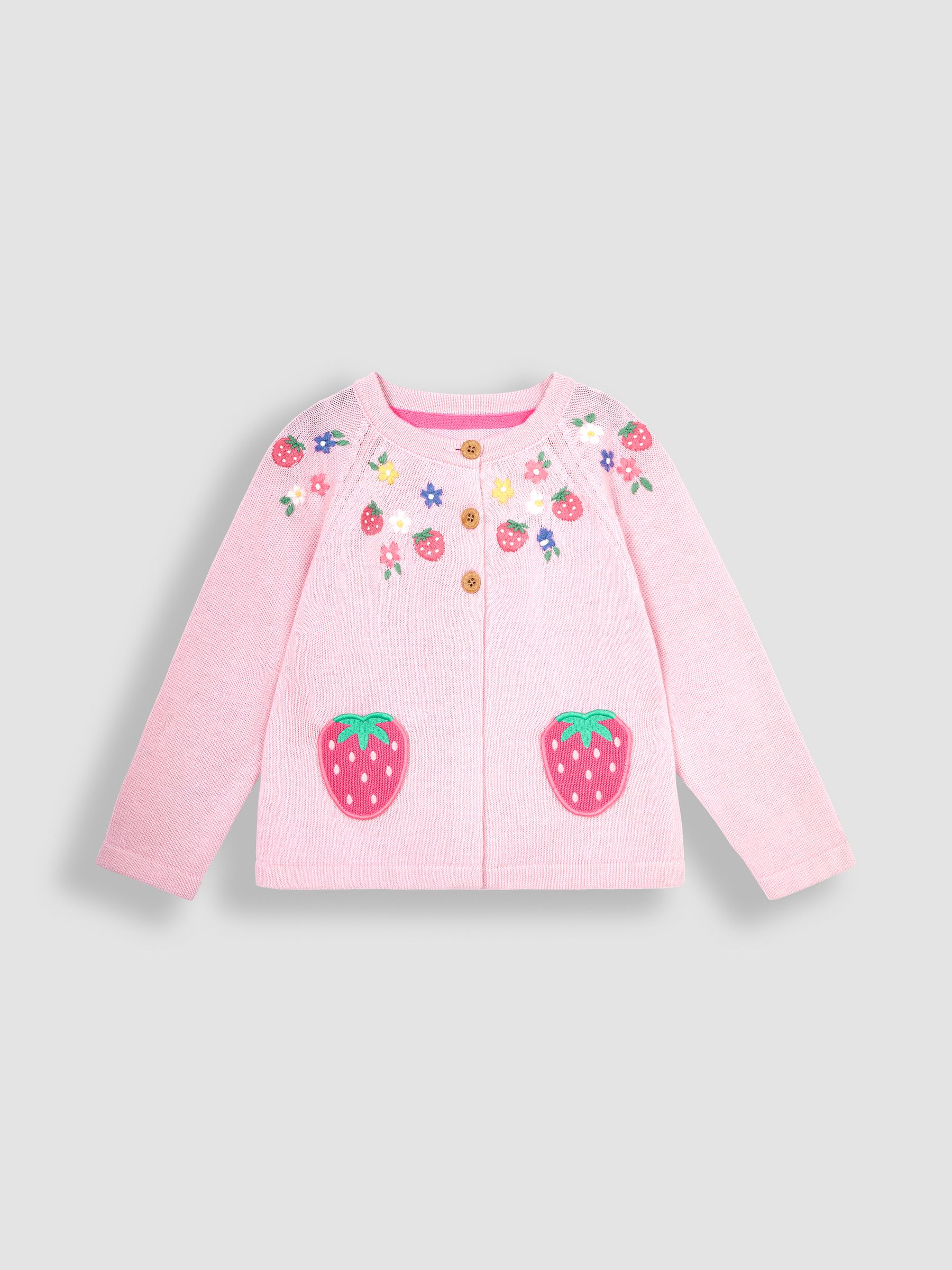 Pink Strawberry Novelty Pocket Cardigan - Image 4 of 6