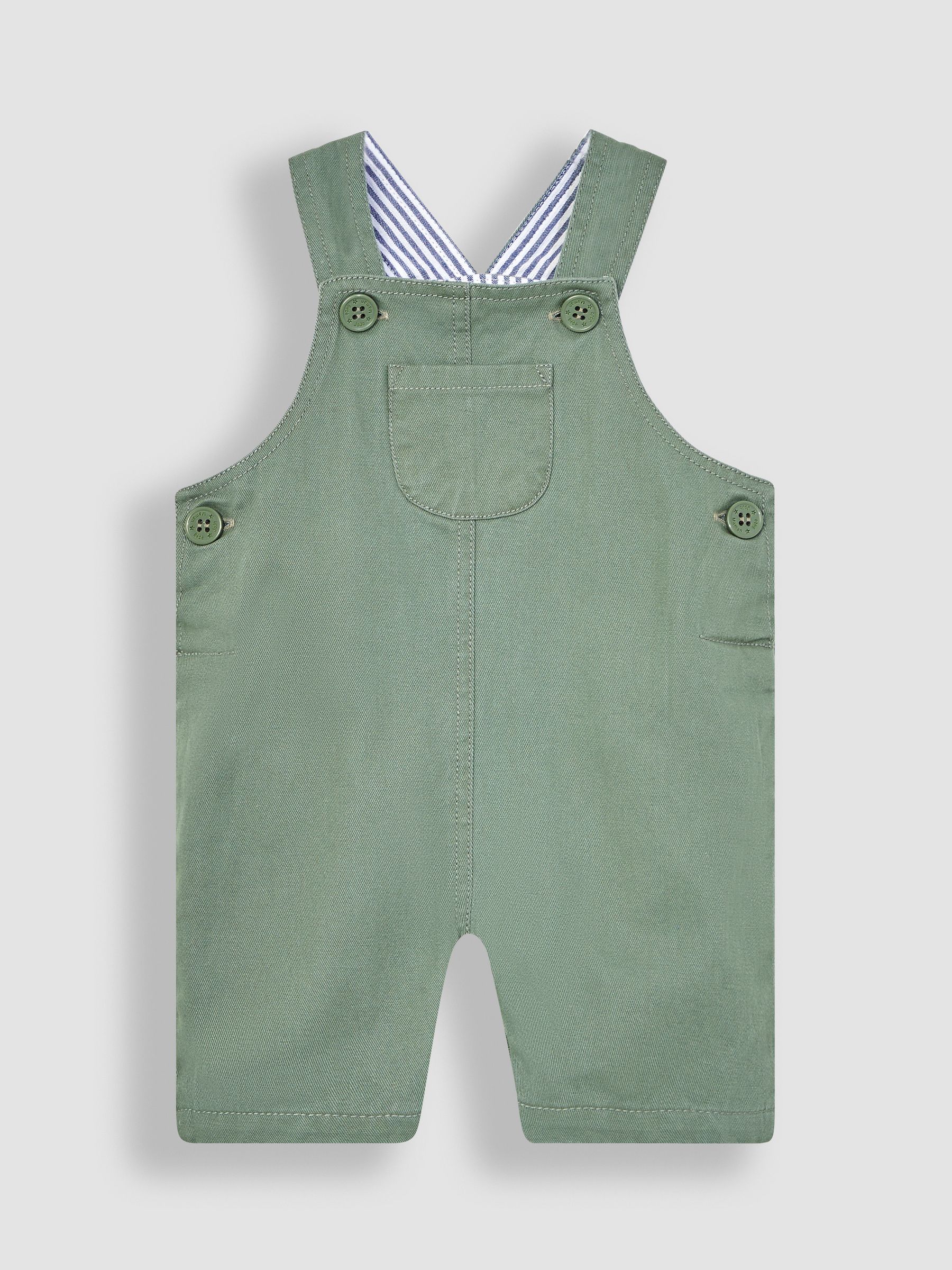 Khaki Green Safari Animals Dungarees & Printed Shirt 2-Piece Set - Image 2 of 5