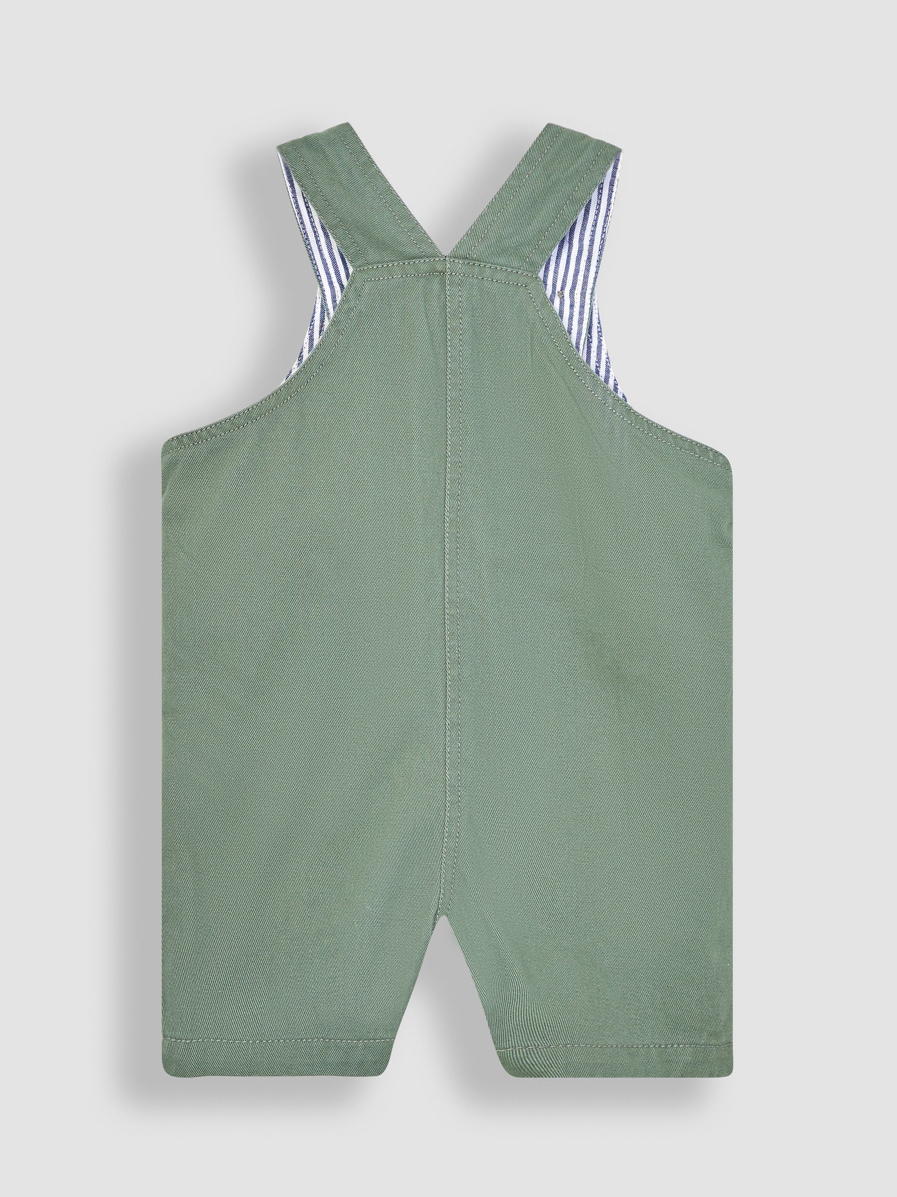 Khaki Green Safari Animals Dungarees & Printed Shirt 2-Piece Set - Image 3 of 5