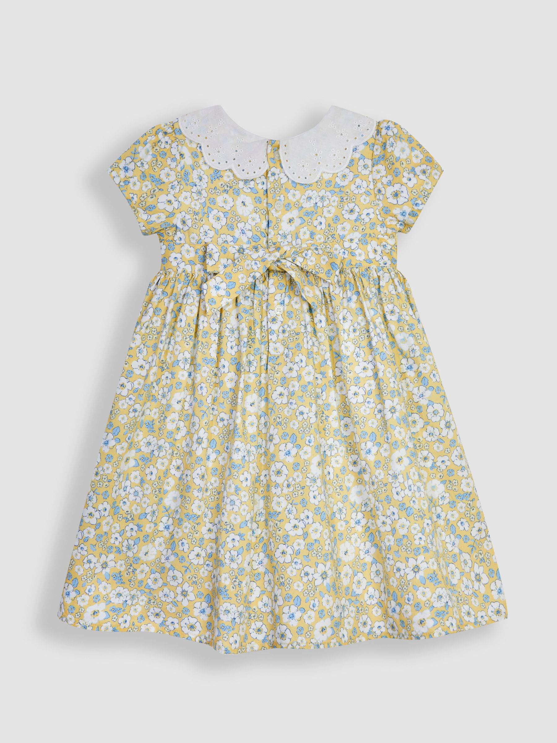 Yellow Hedgerow Floral Broderie Collar Party Dress - Image 4 of 6