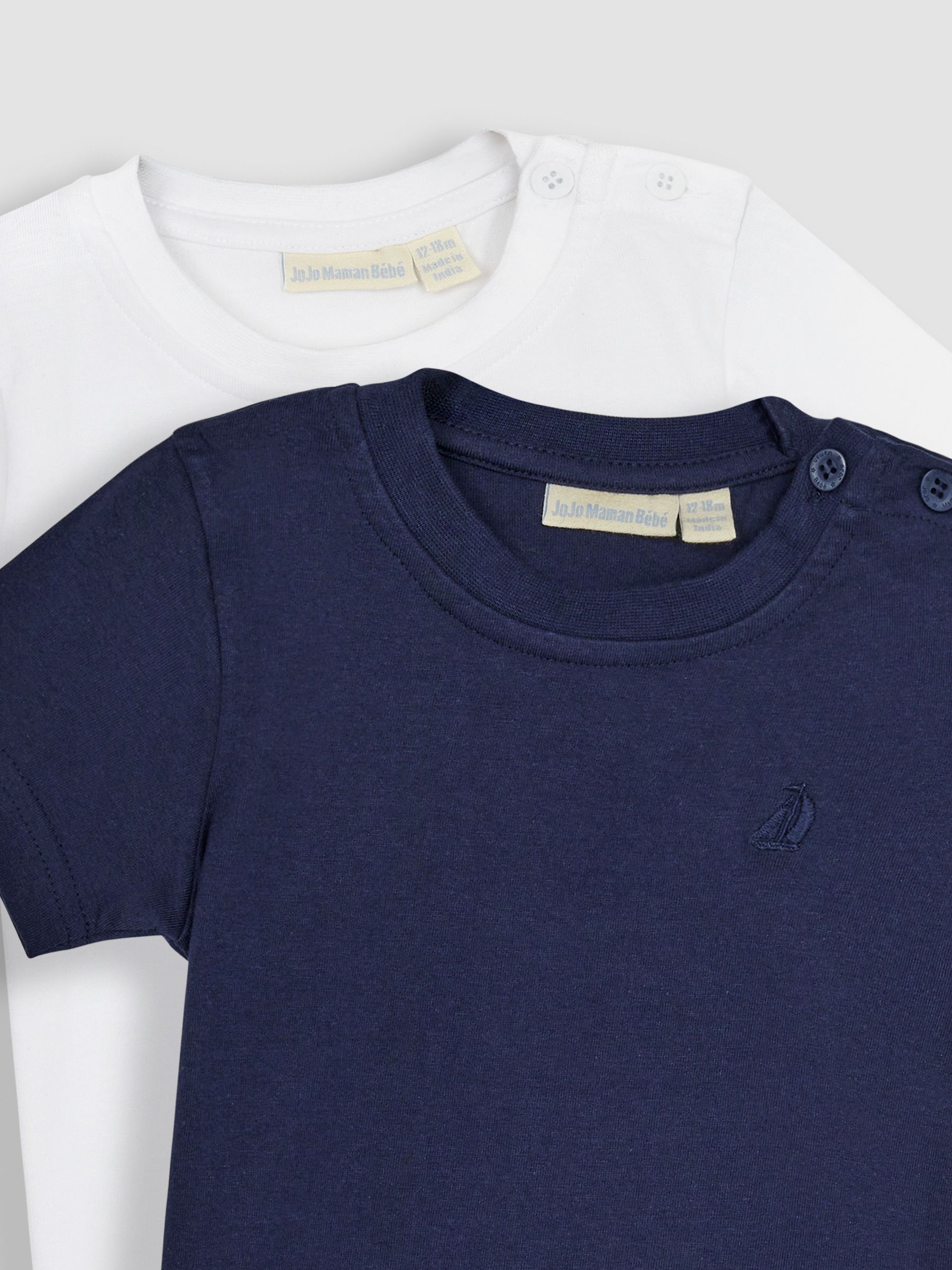 Navy Blue Plain 2-Pack T-Shirts - Image 2 of 4