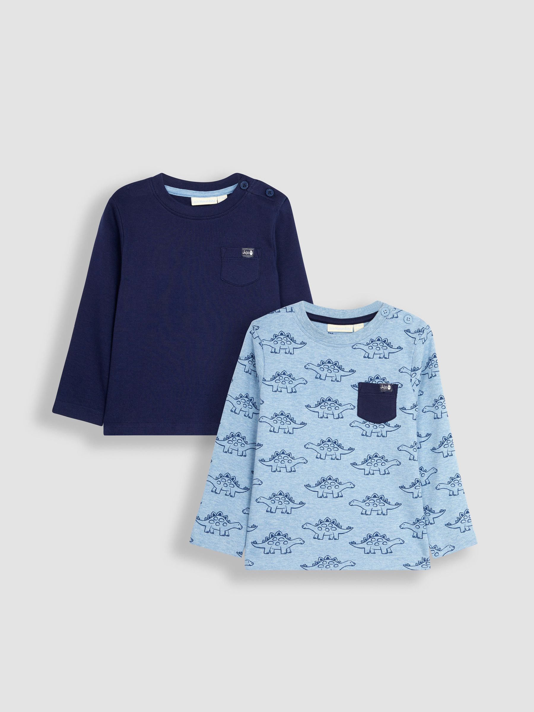 Blue Stegosaurus 2-Pack Printed Tops - Image 1 of 7