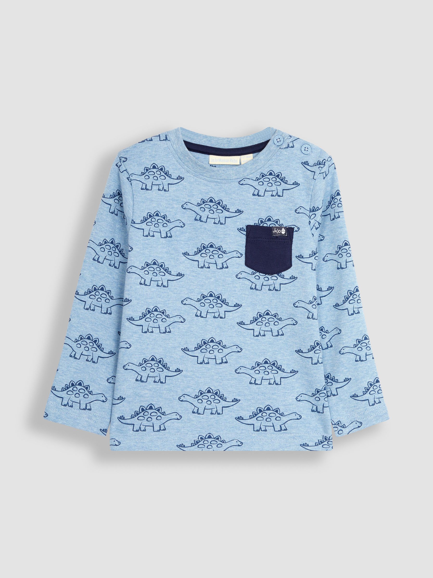 Blue Stegosaurus 2-Pack Printed Tops - Image 3 of 7
