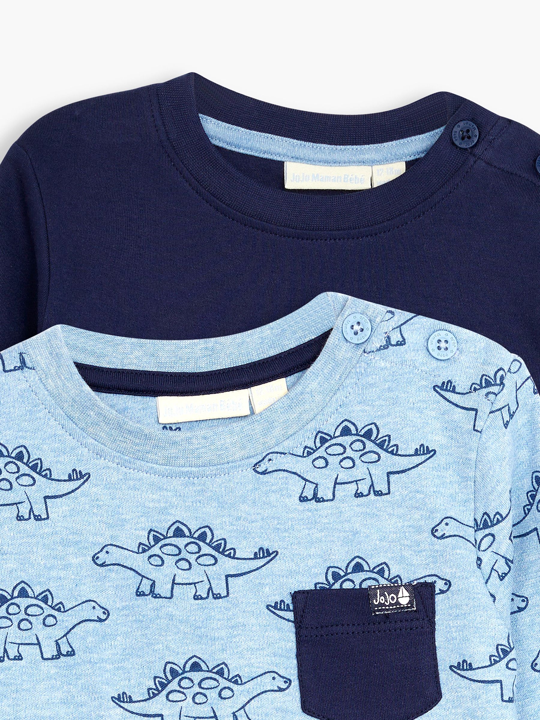 Blue Stegosaurus 2-Pack Printed Tops - Image 4 of 7