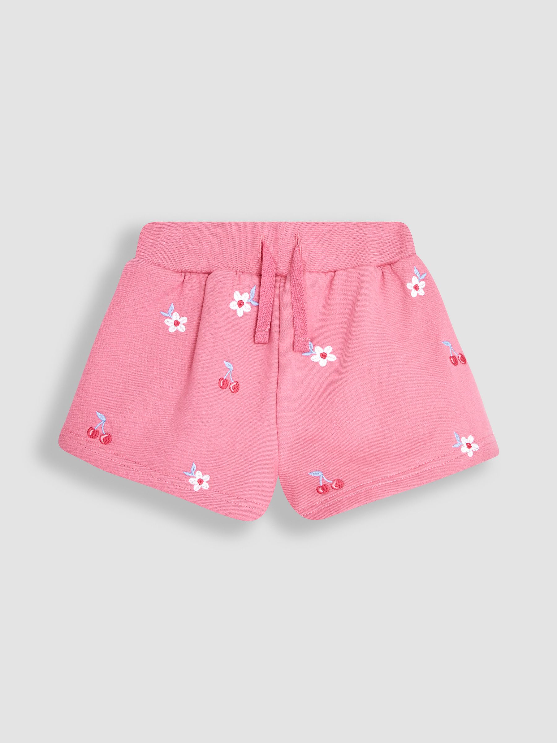 Pink 2-Piece Cherry Embroidered T-Shirt & Shorts Set - Image 3 of 4