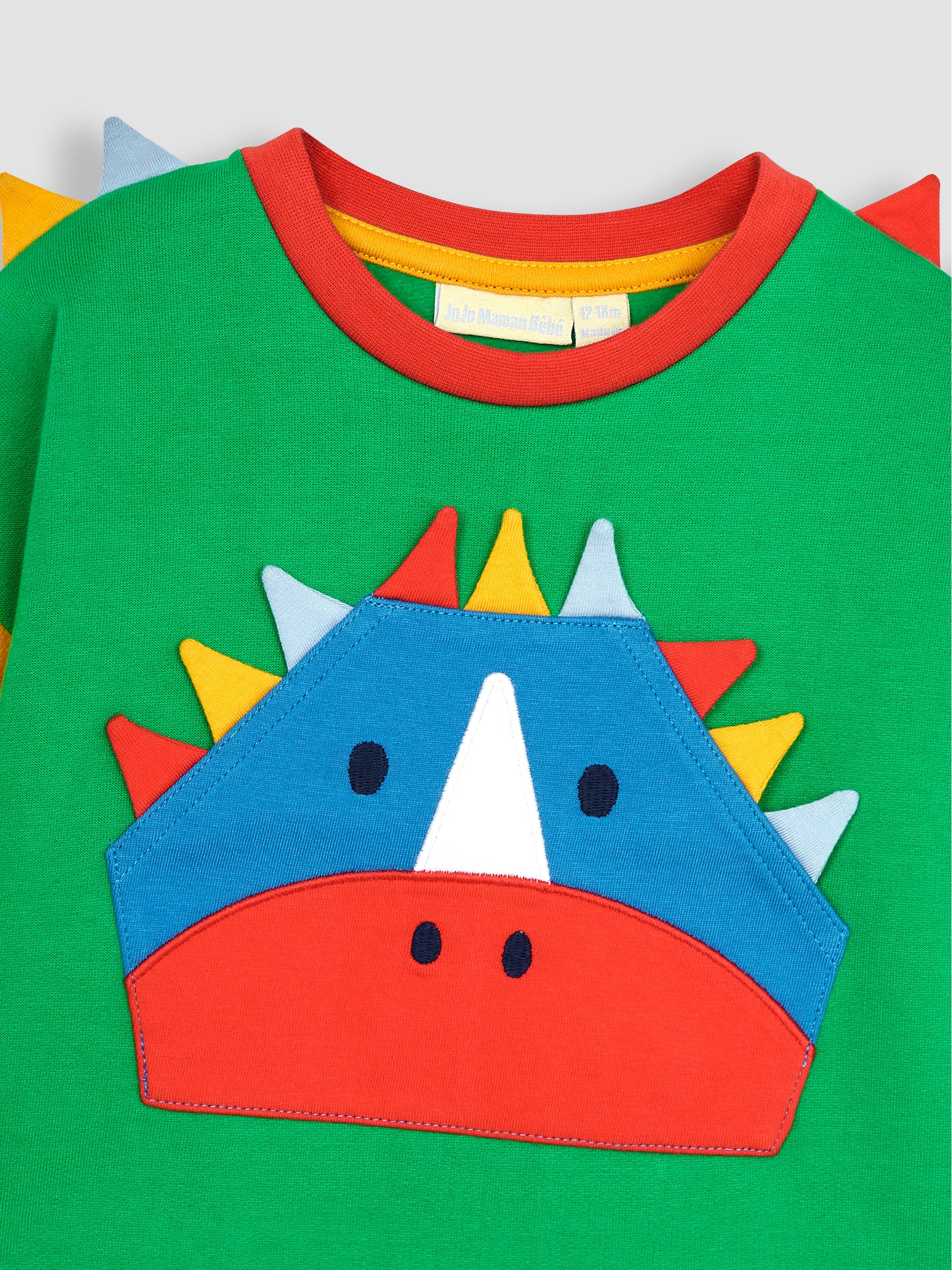 Green Dino Appliqué Novelty Sweatshirt - Image 2 of 3