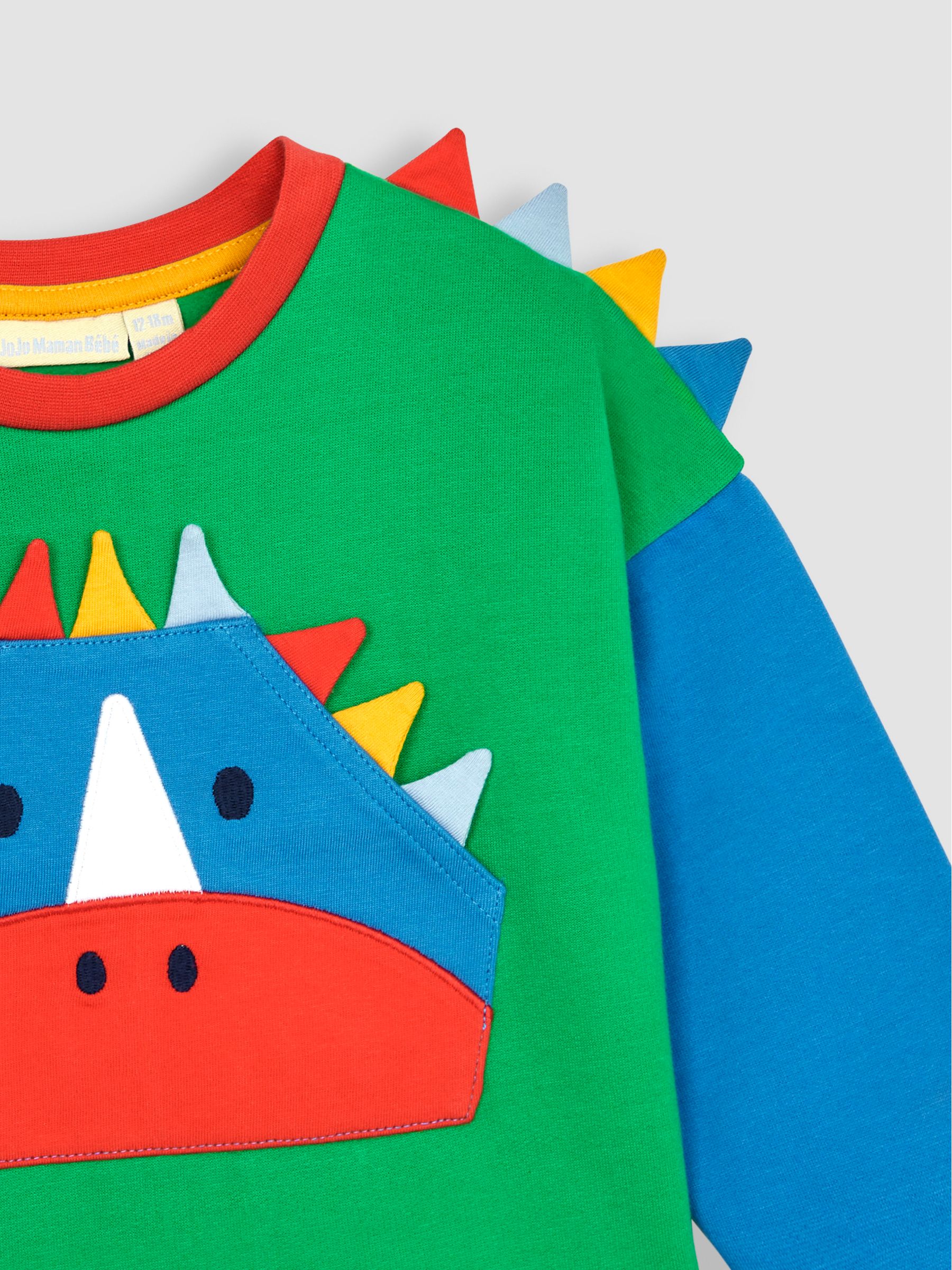 Green Dino Appliqué Novelty Sweatshirt - Image 3 of 3