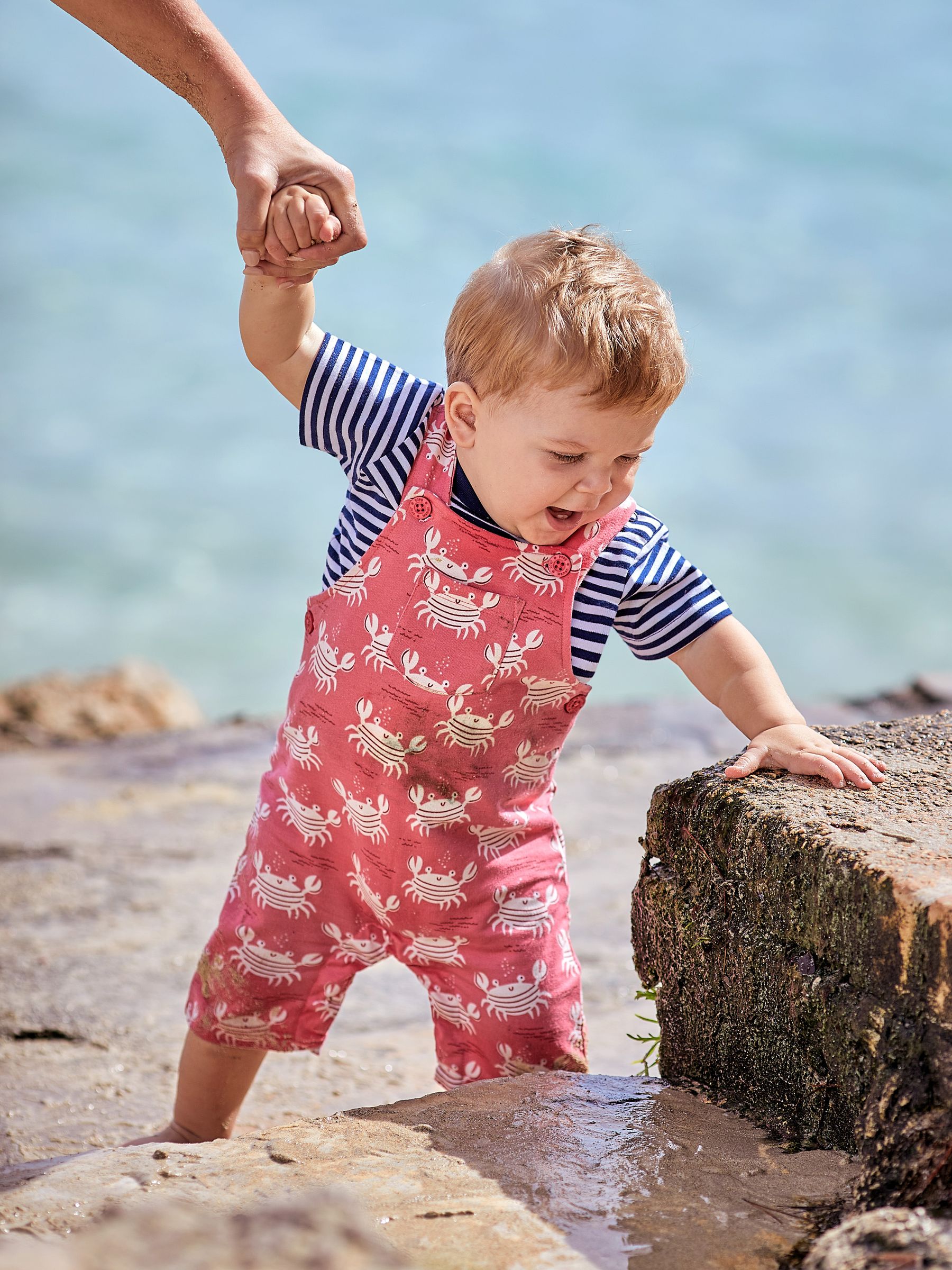 Orange Crab Dungarees & T-Shirt 2-Piece Set - Image 1 of 6