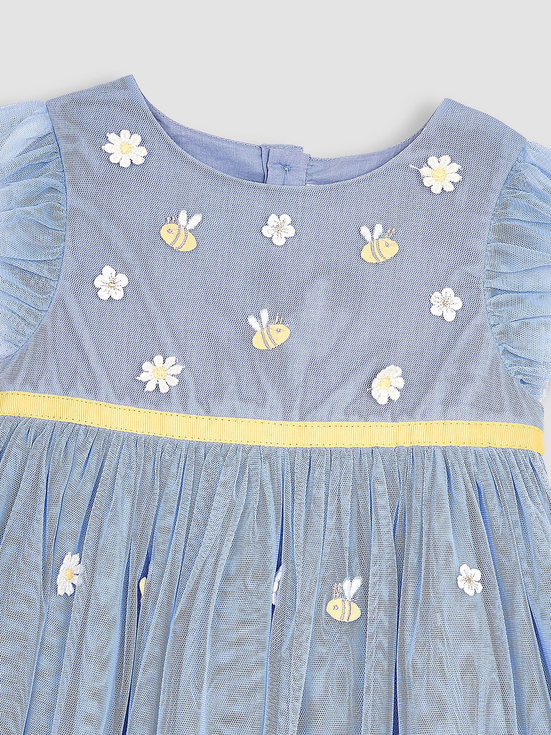 Cornflower Daisy & Bee Embroidered Tulle Party Dress - Image 2 of 7