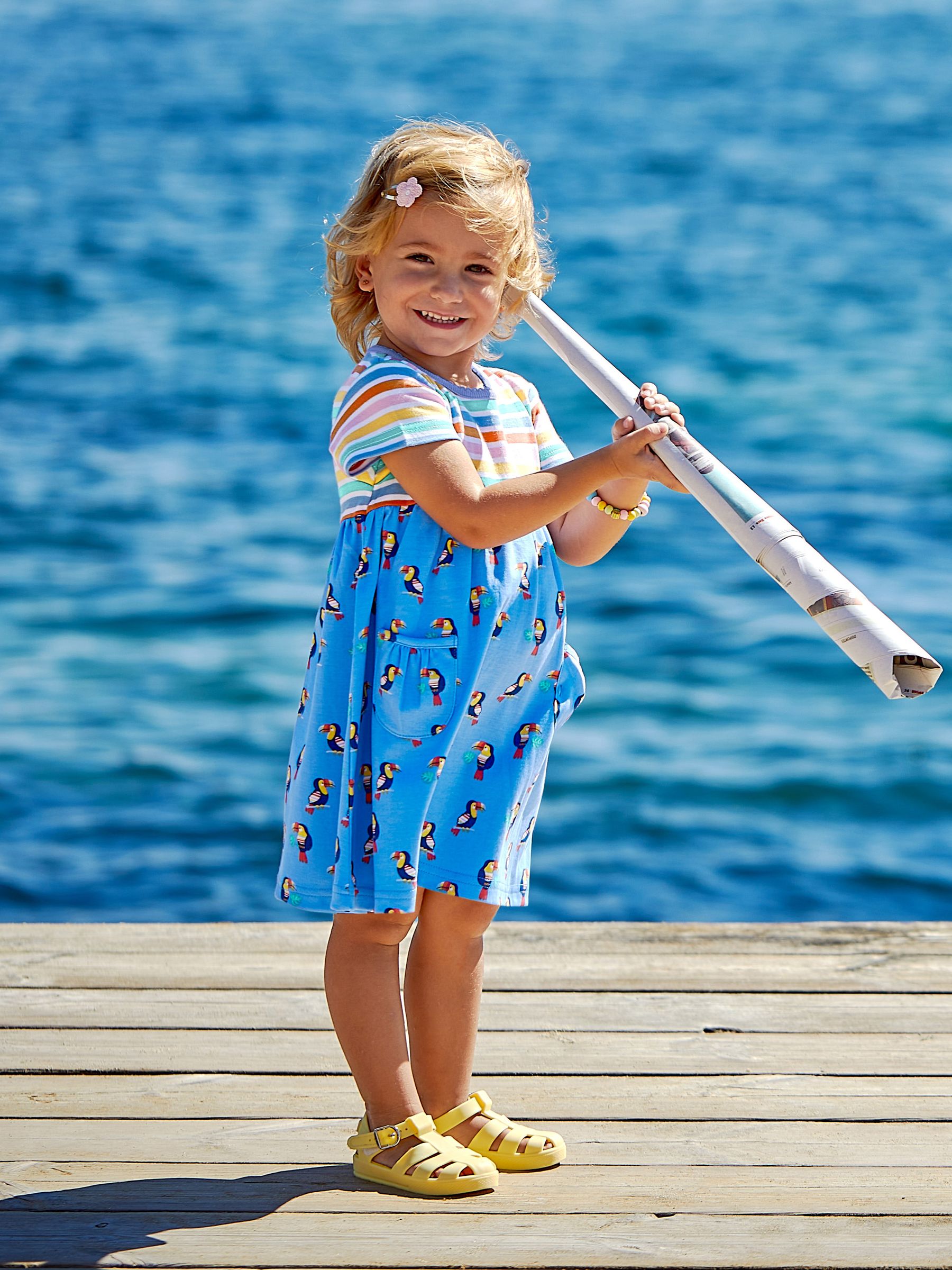 Blue Toucan Mix & Match With Pet In Pocket Jersey Dress - Image 2 of 6