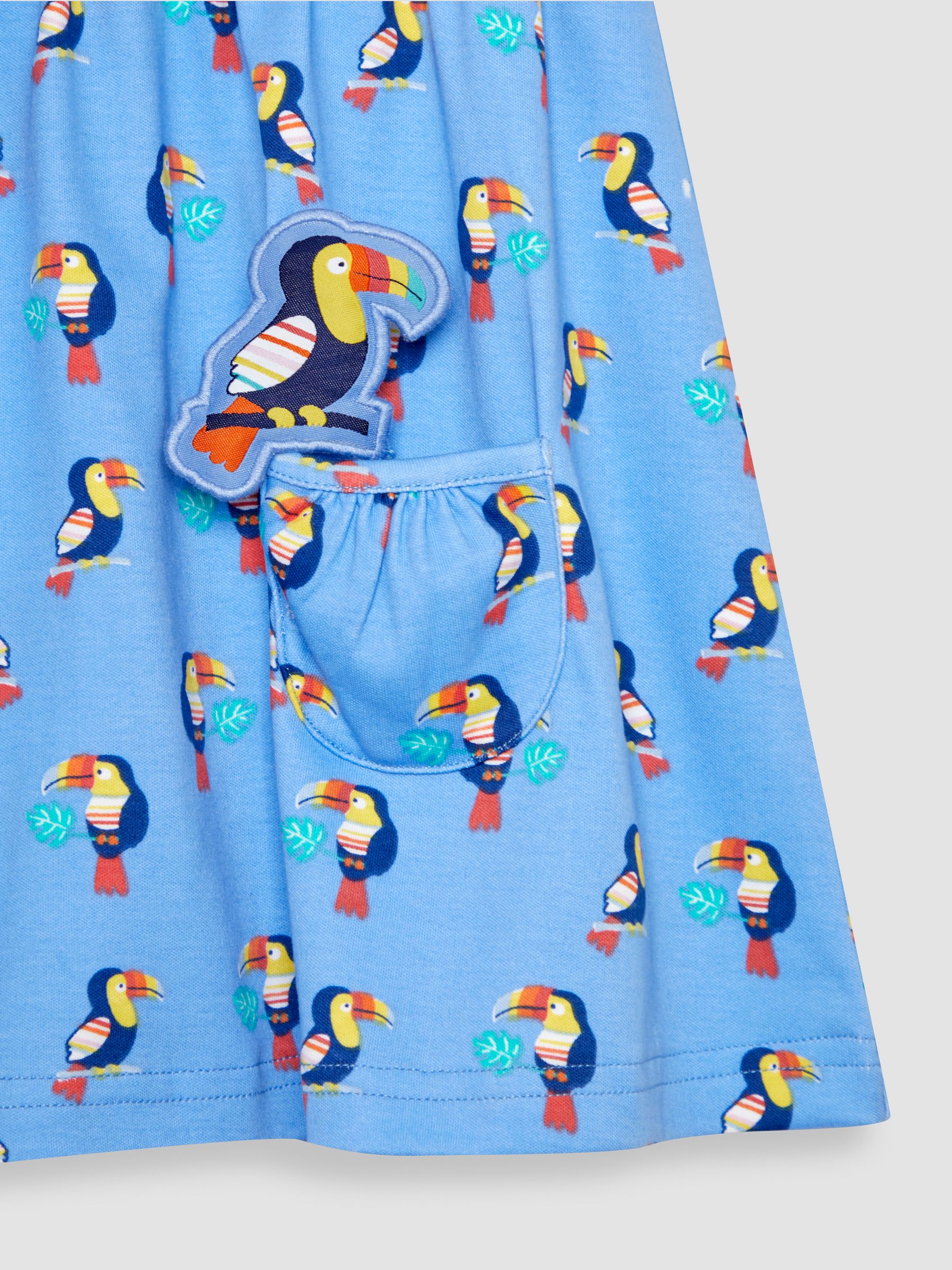 Blue Toucan Mix & Match With Pet In Pocket Jersey Dress - Image 6 of 6
