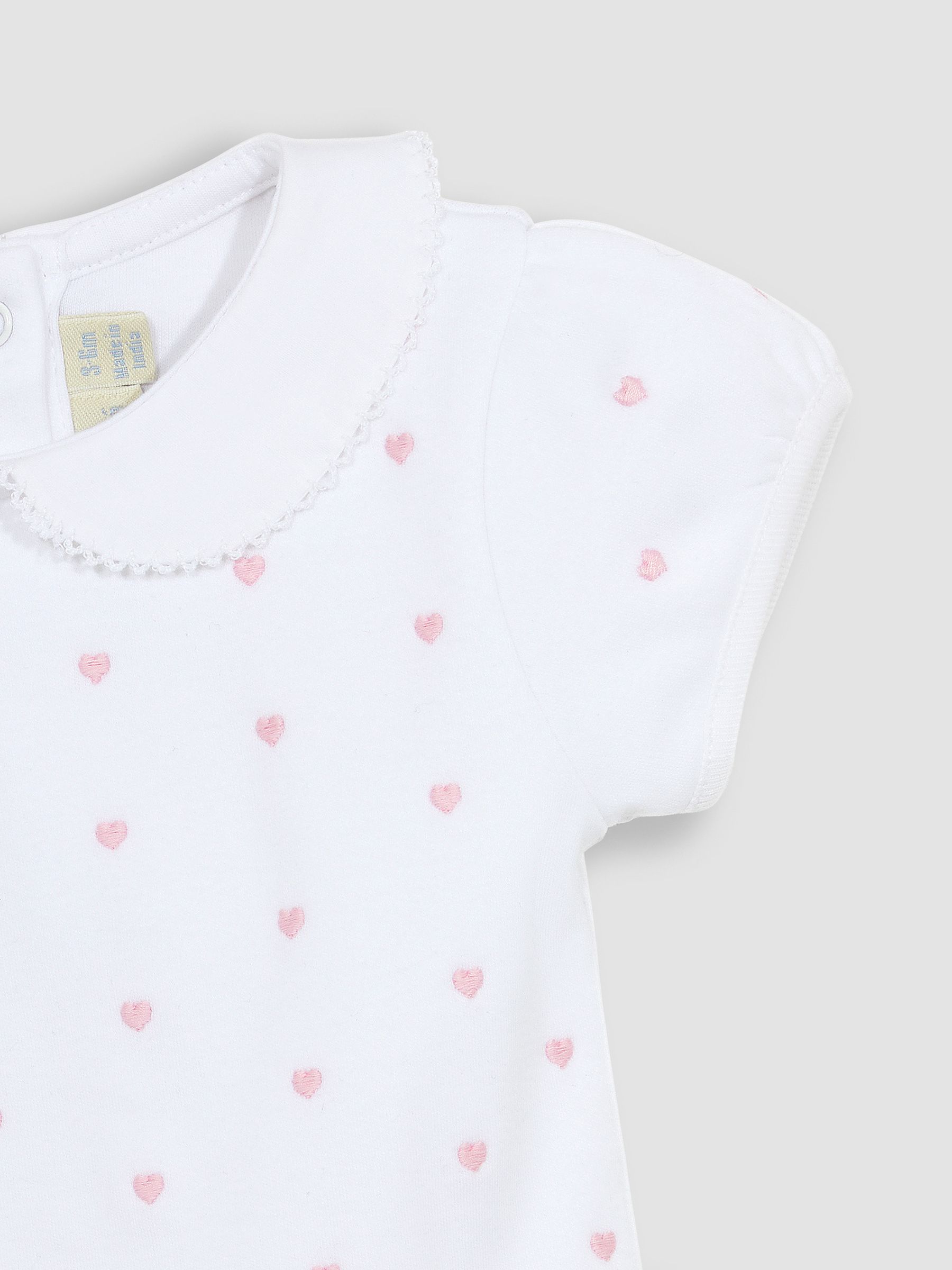 White Heart Embroidered Peter Pan Bodysuit - Image 3 of 3