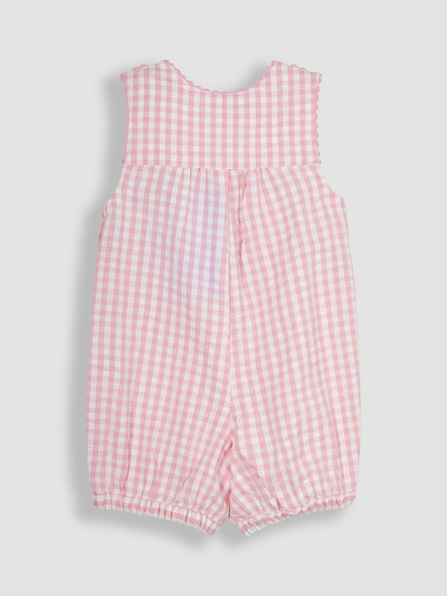 Pink Bunny Appliqué Gingham Dungarees - Image 4 of 5