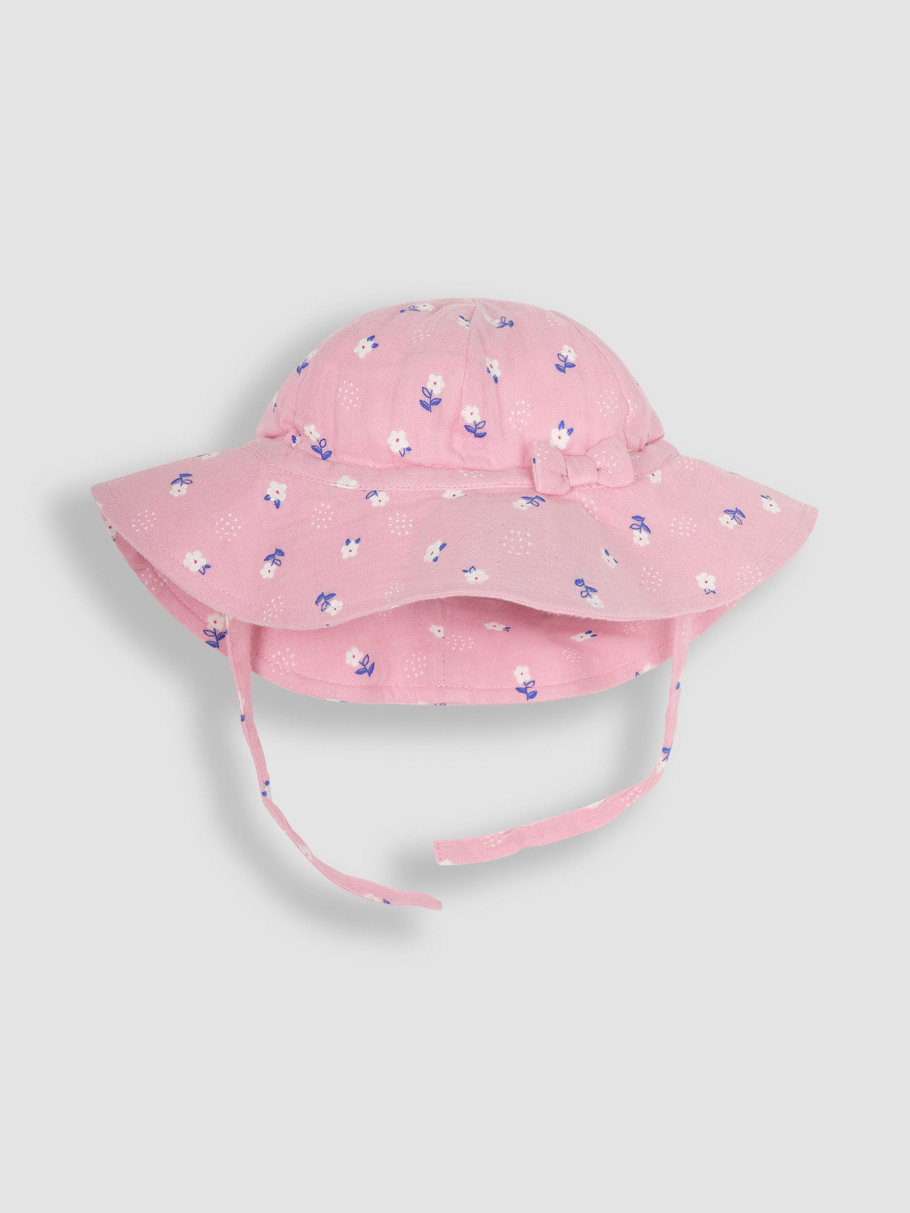 Pink 2-Piece Floral Cheesecloth Bubble Romper & Hat Set - Image 6 of 7