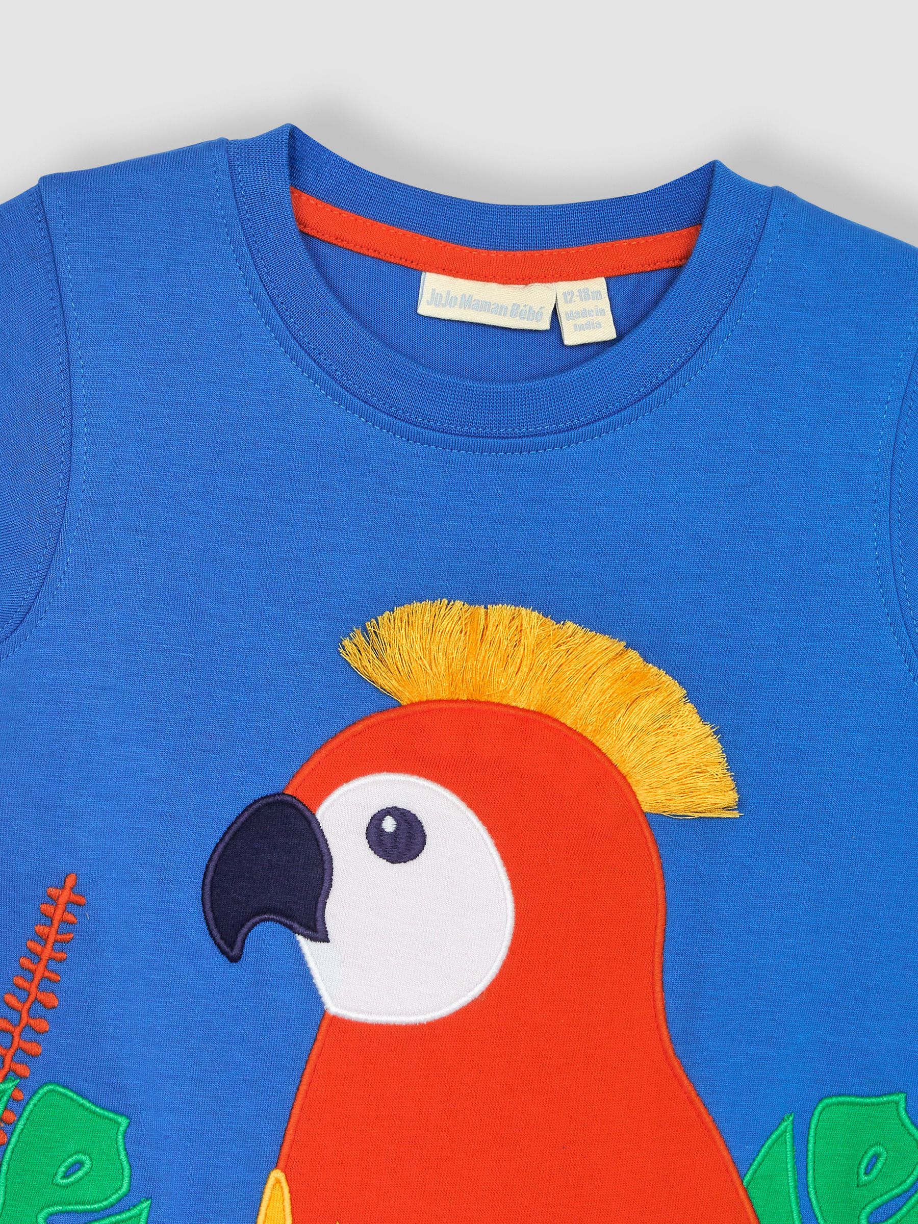 Cobalt Tropical Bird Interactive Appliqué T-Shirt - Image 2 of 3