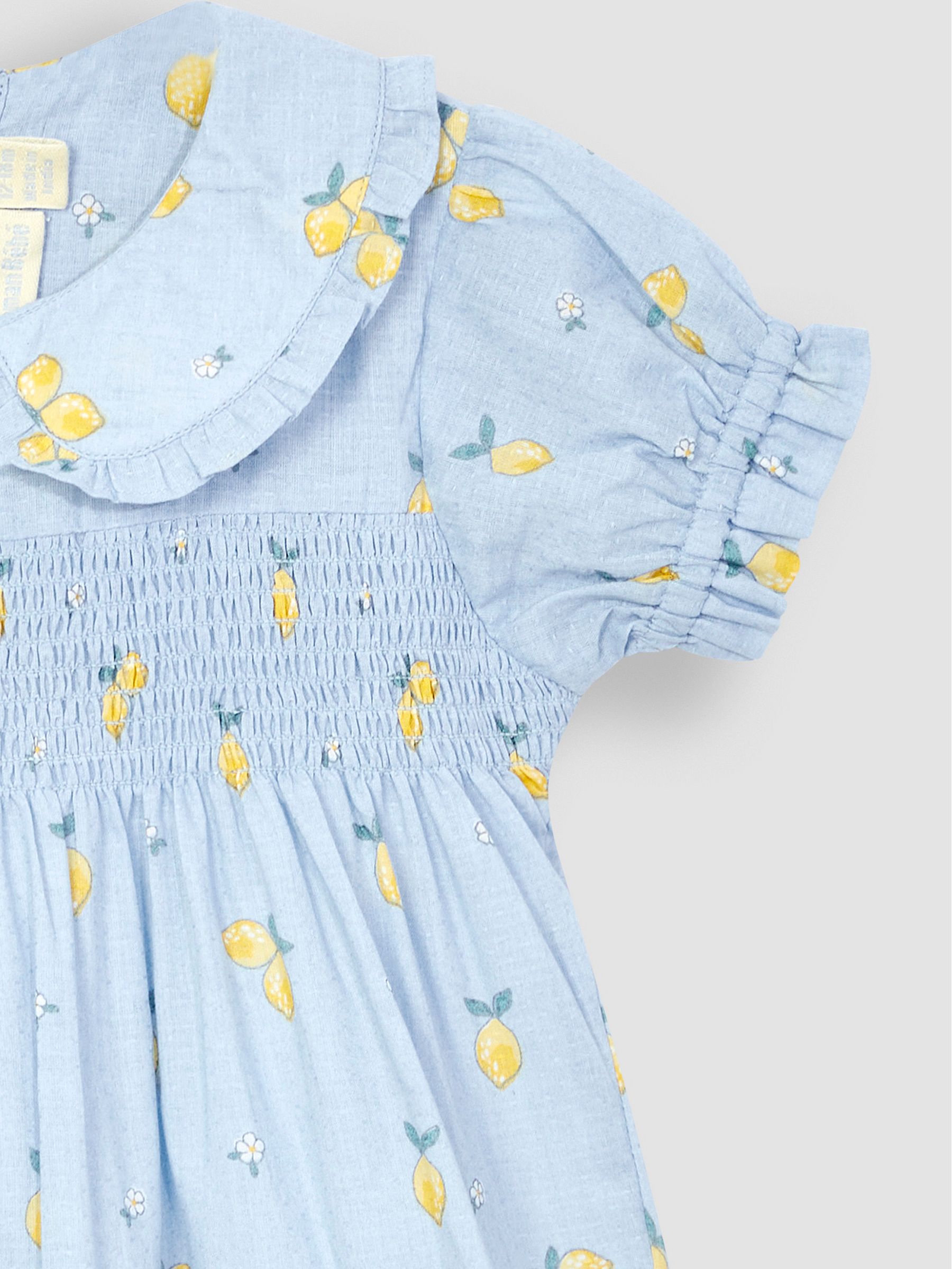 Blue Lemon Floral Peter Pan Smocked Top - Image 3 of 3