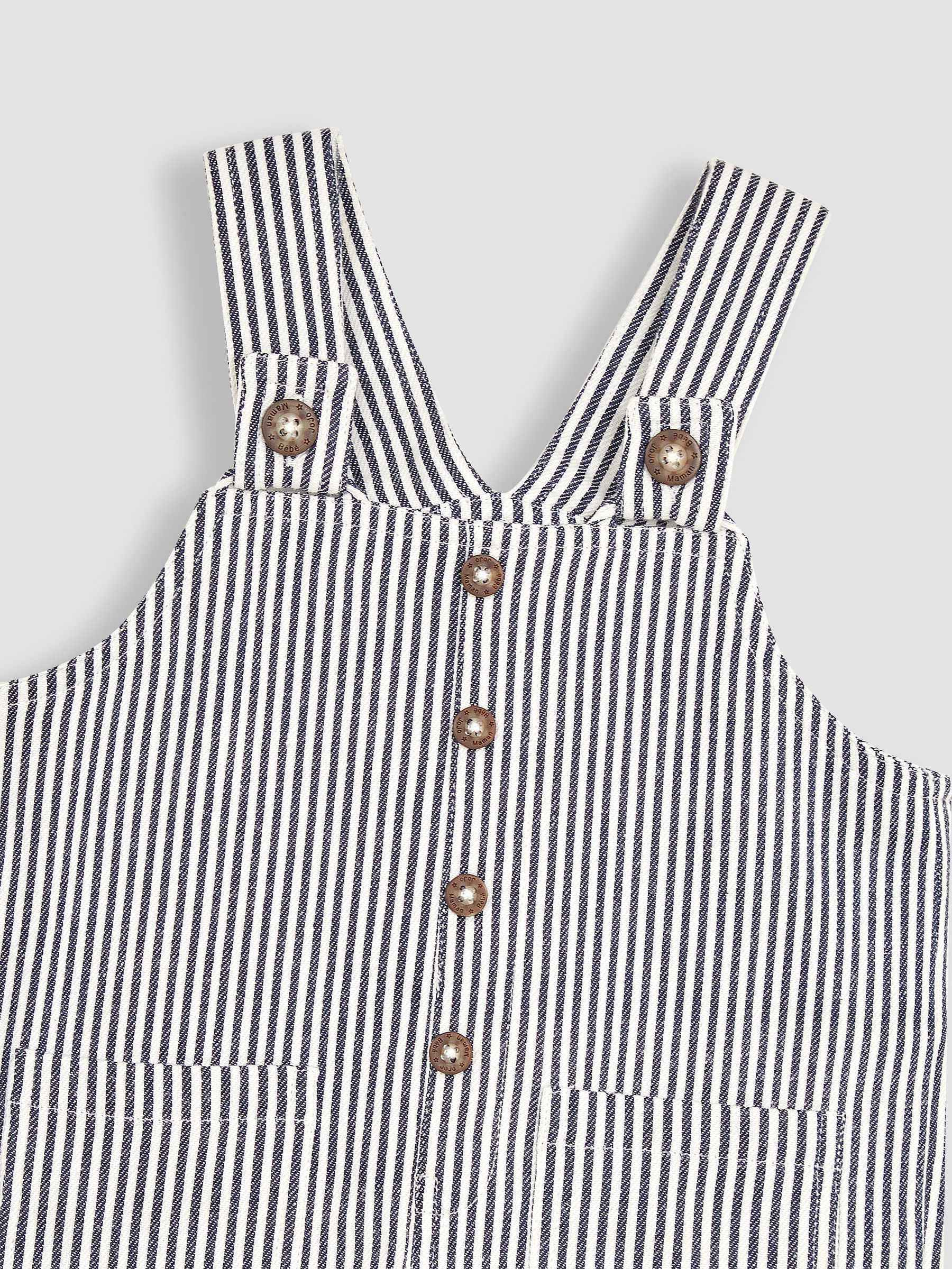 Navy White Stripe Stripe Dungarees - Image 3 of 5