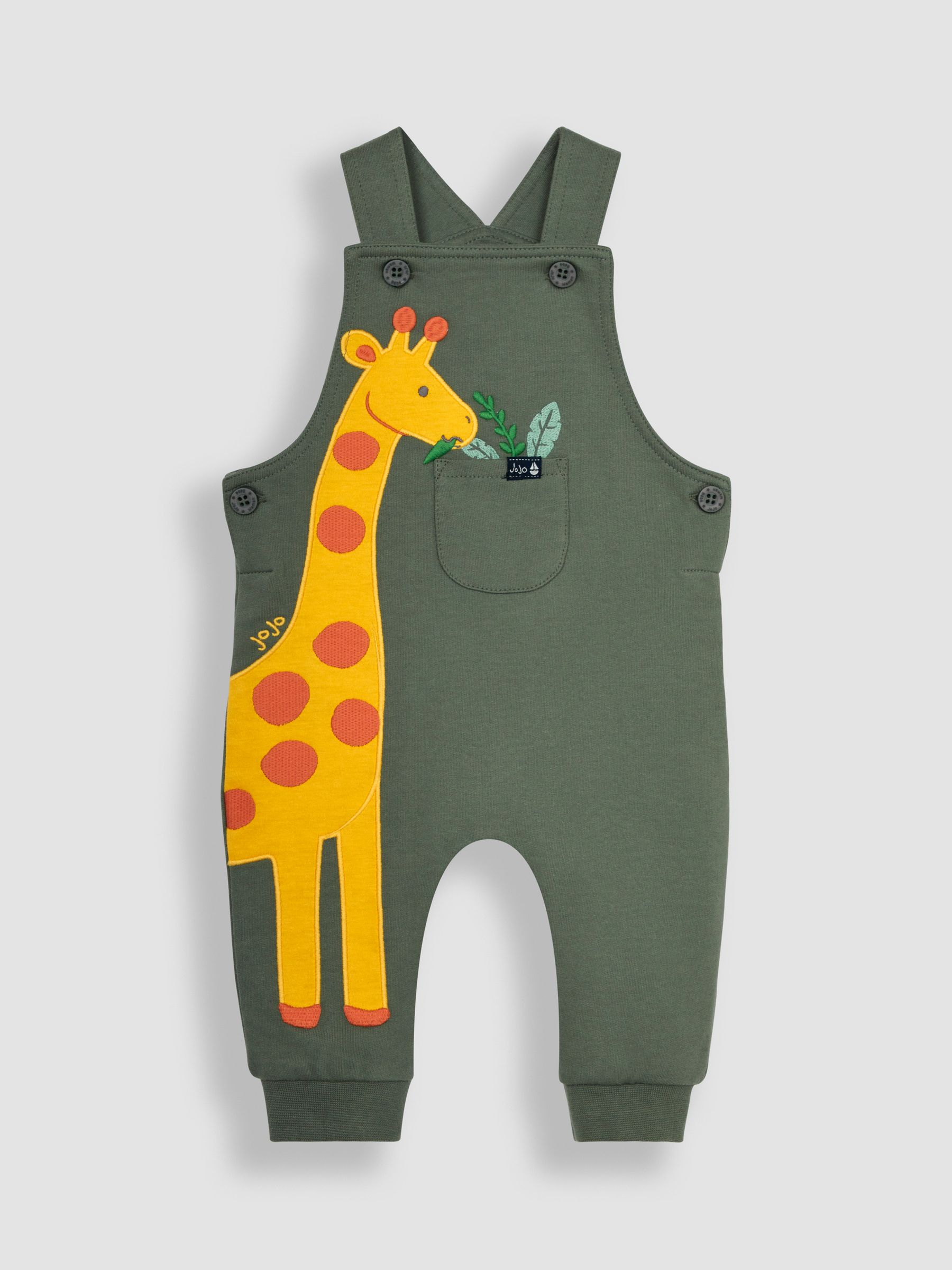 Khaki Green Appliqué Trouser Dungarees & T-Shirt Set - Image 4 of 7