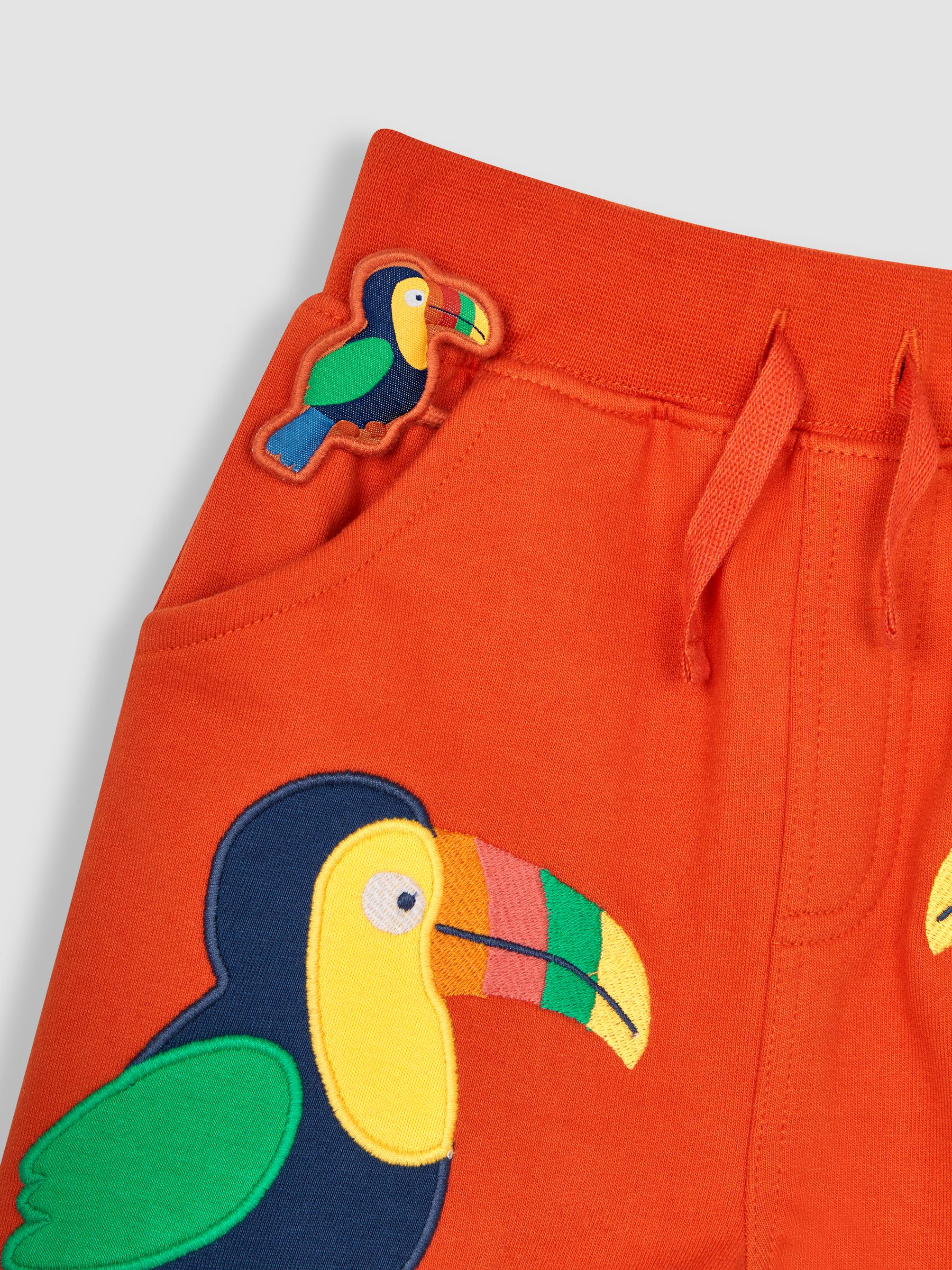 Orange Toucan Appliqué Pet in Pocket Shorts - Image 3 of 3