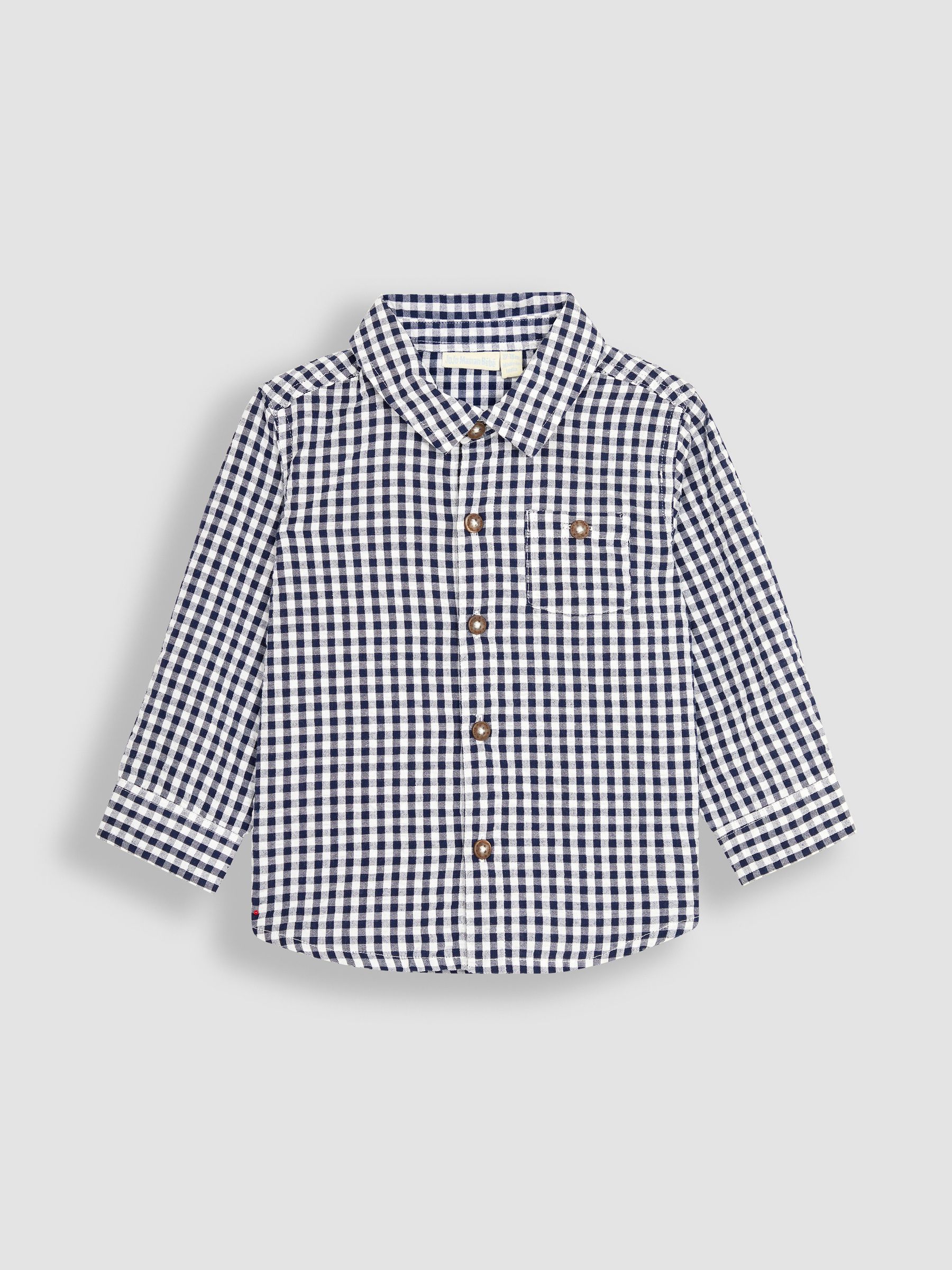 Navy Gingham Long Sleeve Shirt - Image 1 of 3