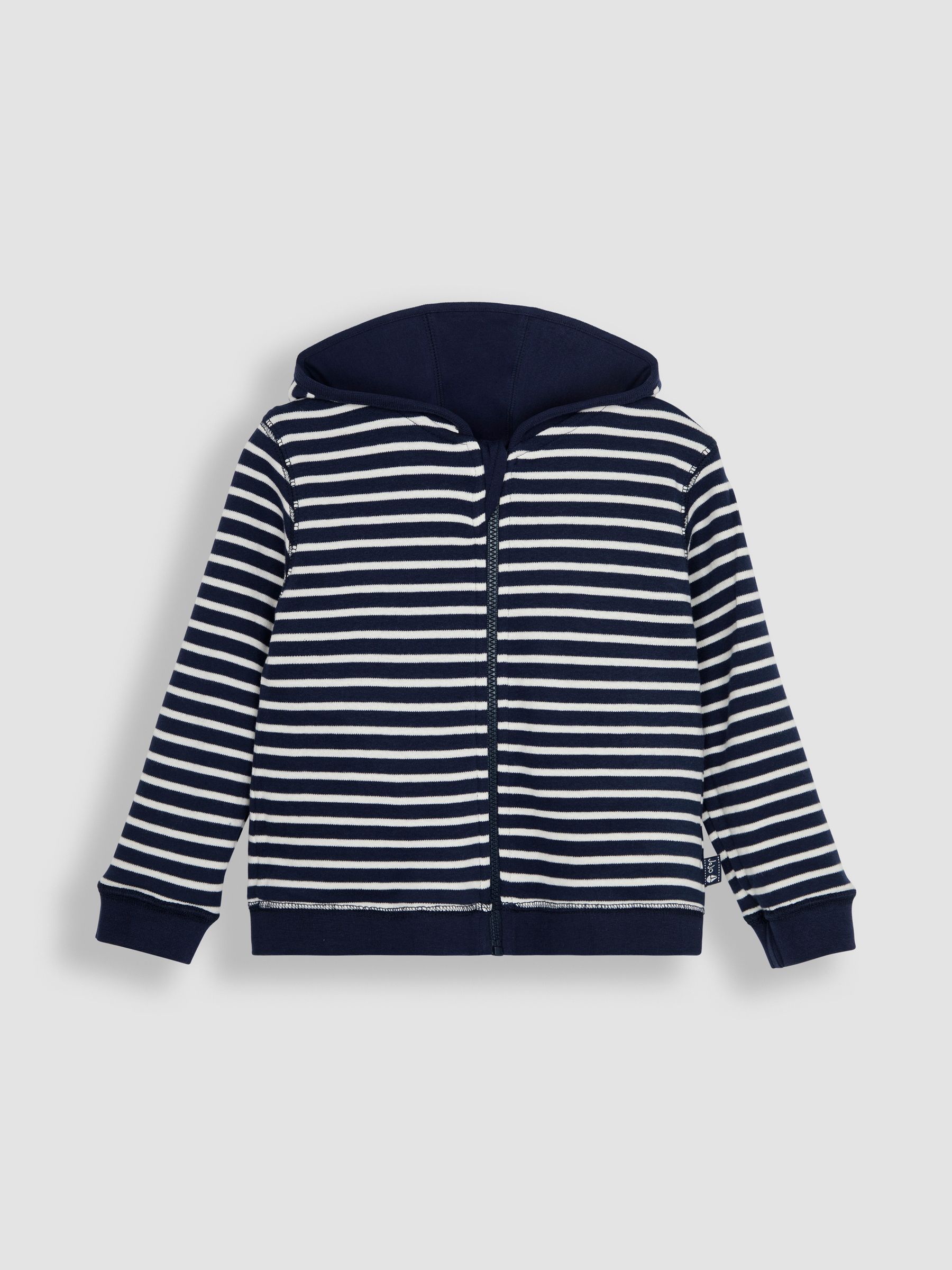Navy Blue Dino Appliqué Reversible Hoodie - Image 2 of 7