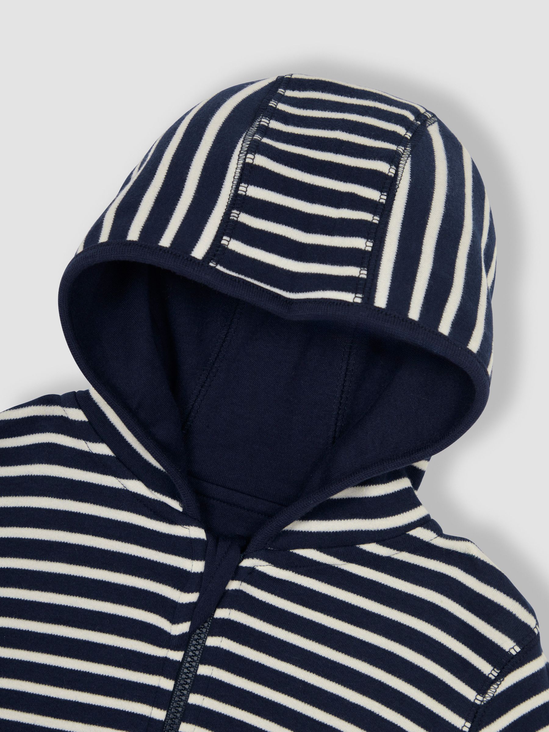 Navy Blue Dino Appliqué Reversible Hoodie - Image 5 of 7