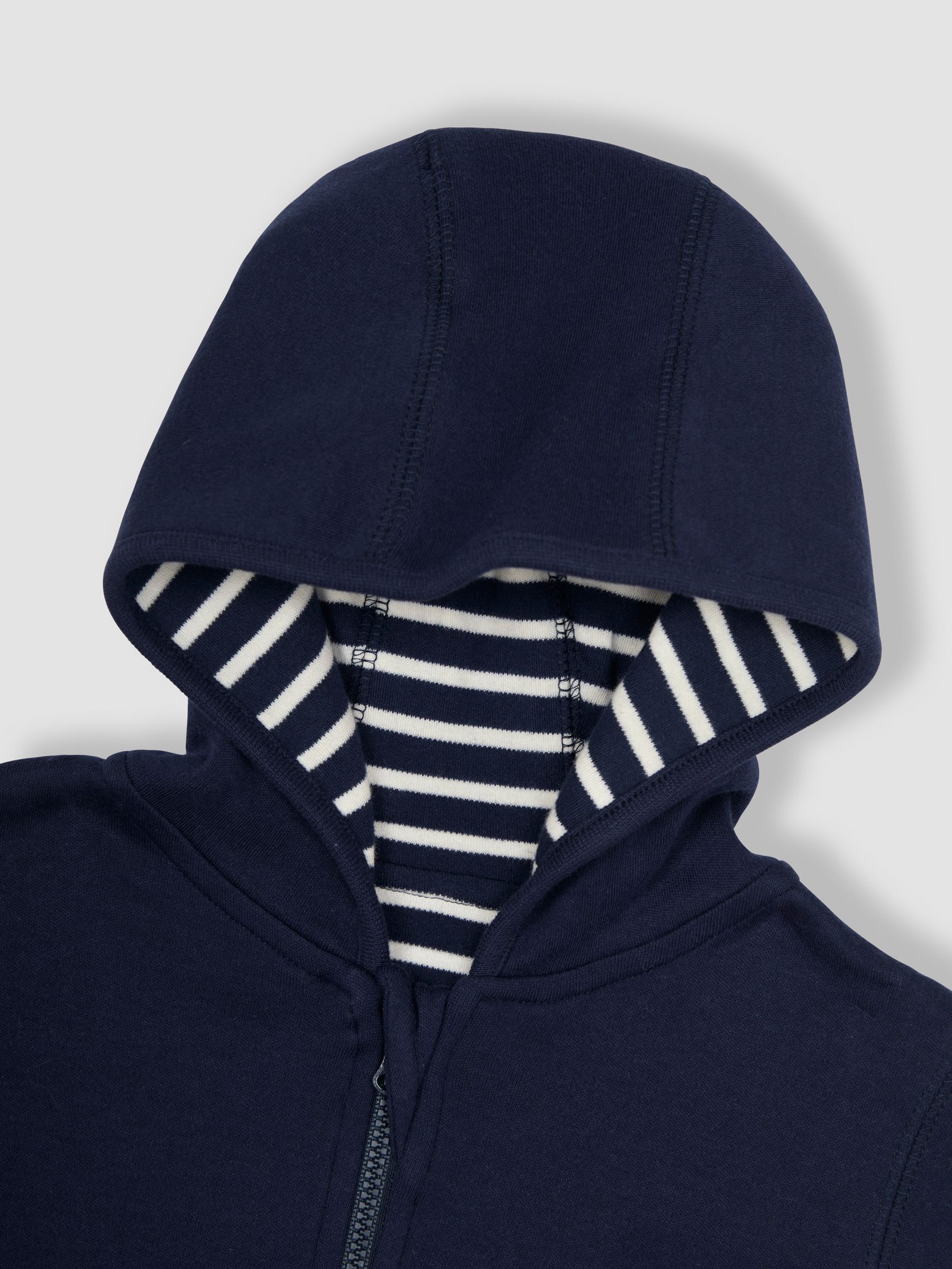 Navy Blue Dino Appliqué Reversible Hoodie - Image 6 of 7