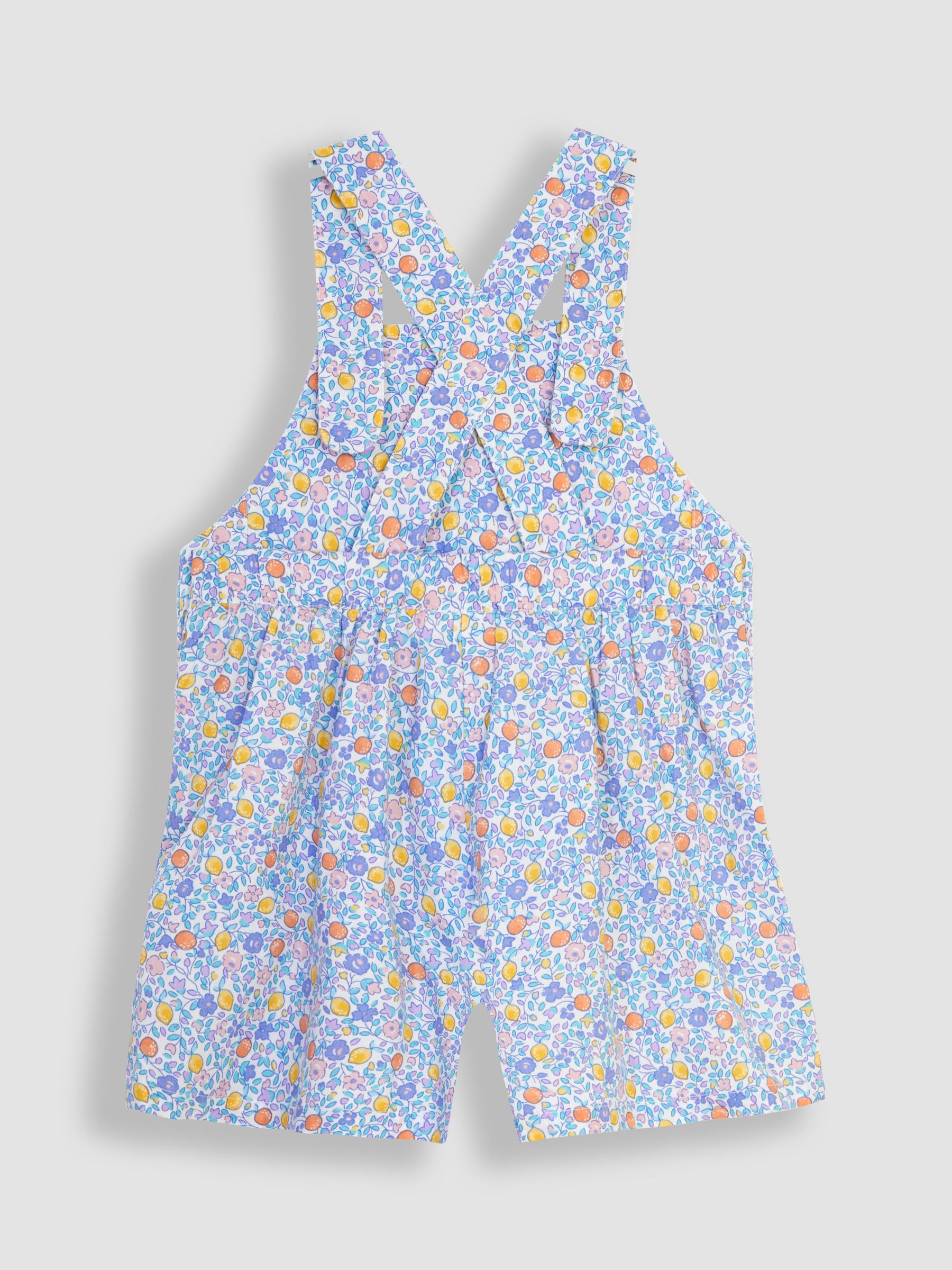 Lilac Orange & Lemon Ditsy Floral Culotte Dungarees - Image 2 of 3