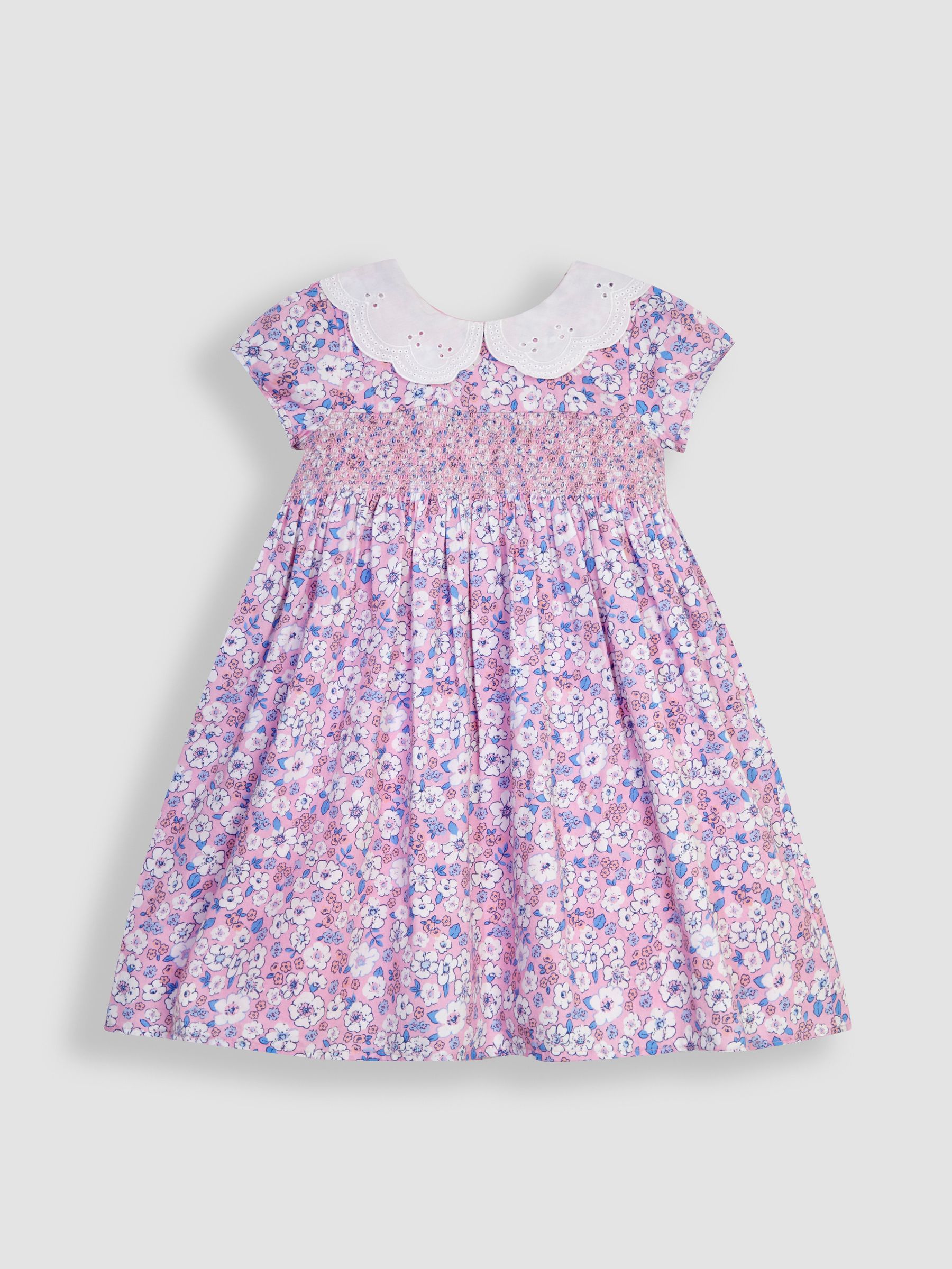 Pink Hedgerow Floral Broderie Collar Party Dress - Image 2 of 6