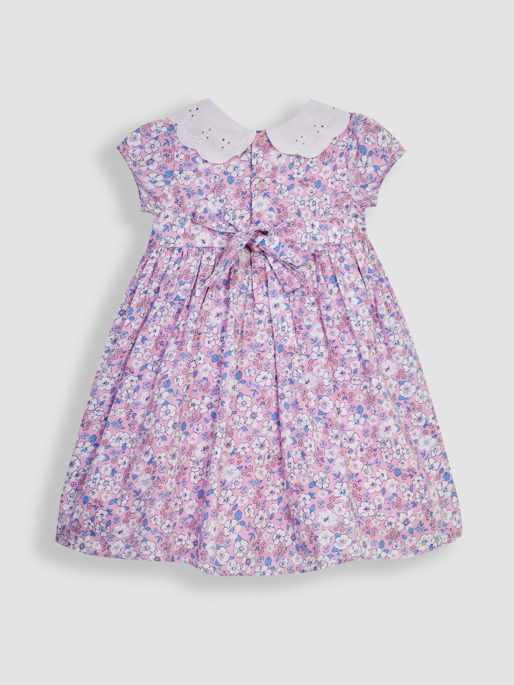 Pink Hedgerow Floral Broderie Collar Party Dress - Image 3 of 6