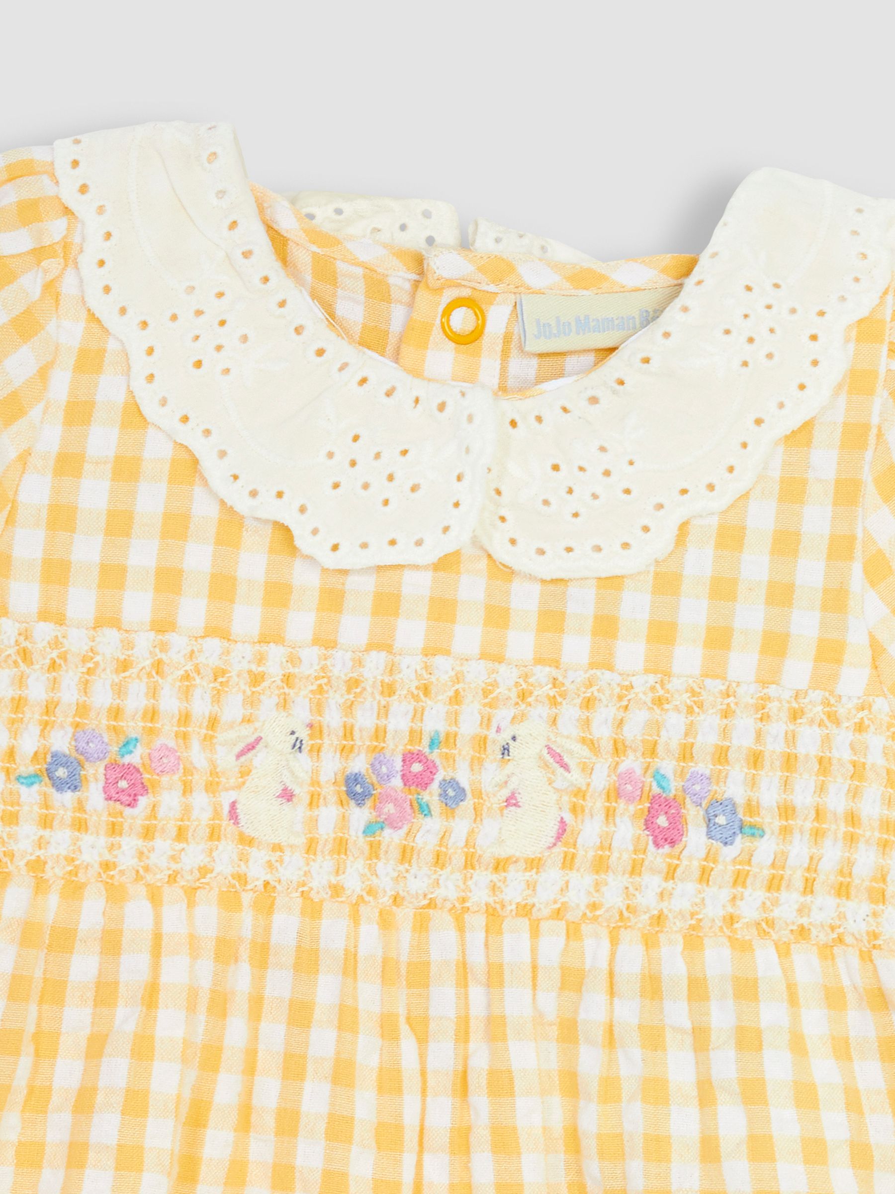 Yellow Bunny Embroidered Pretty Romper - Image 3 of 3