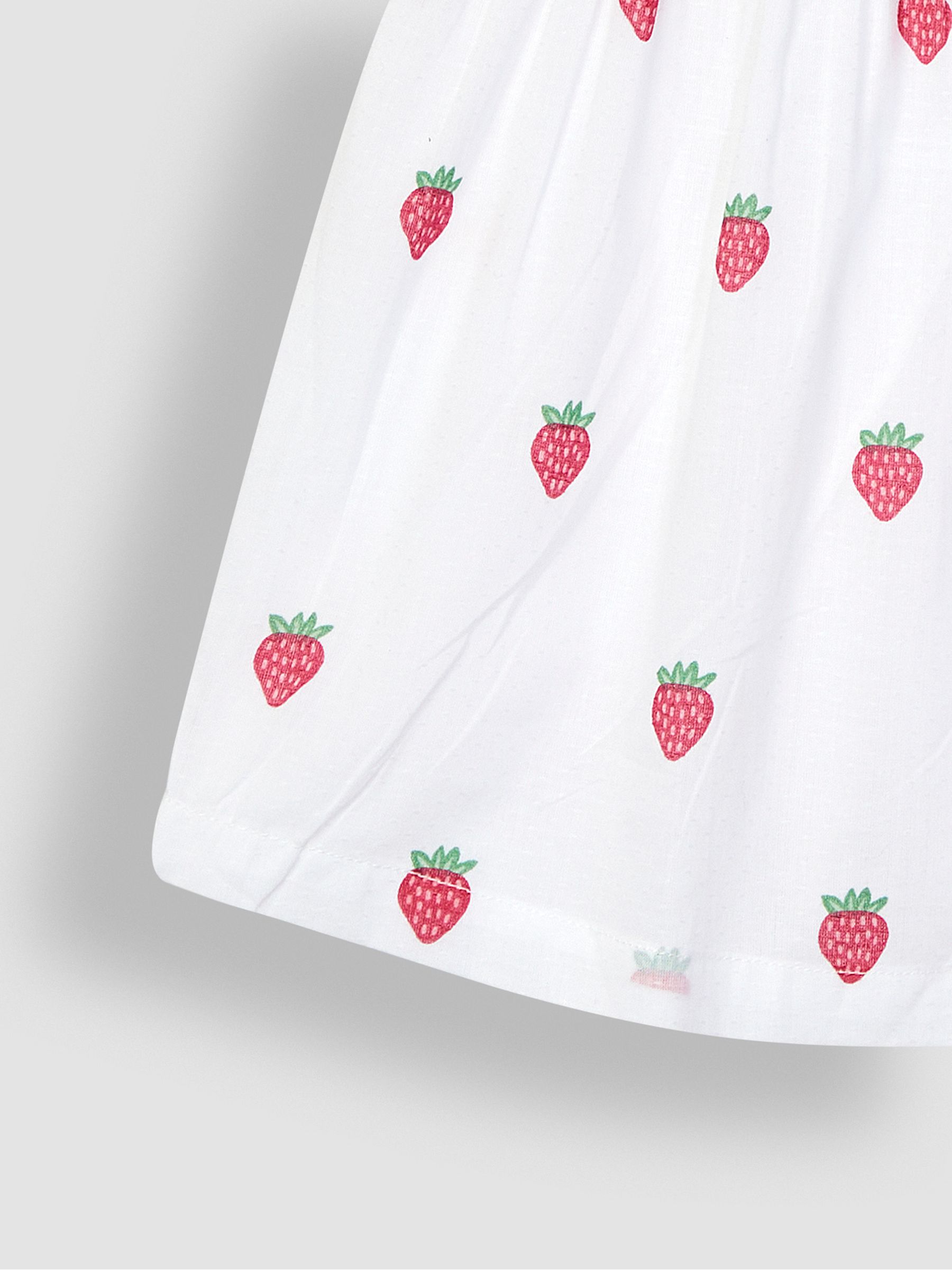White Strawberry Peter Pan Smocked Top - Image 3 of 5